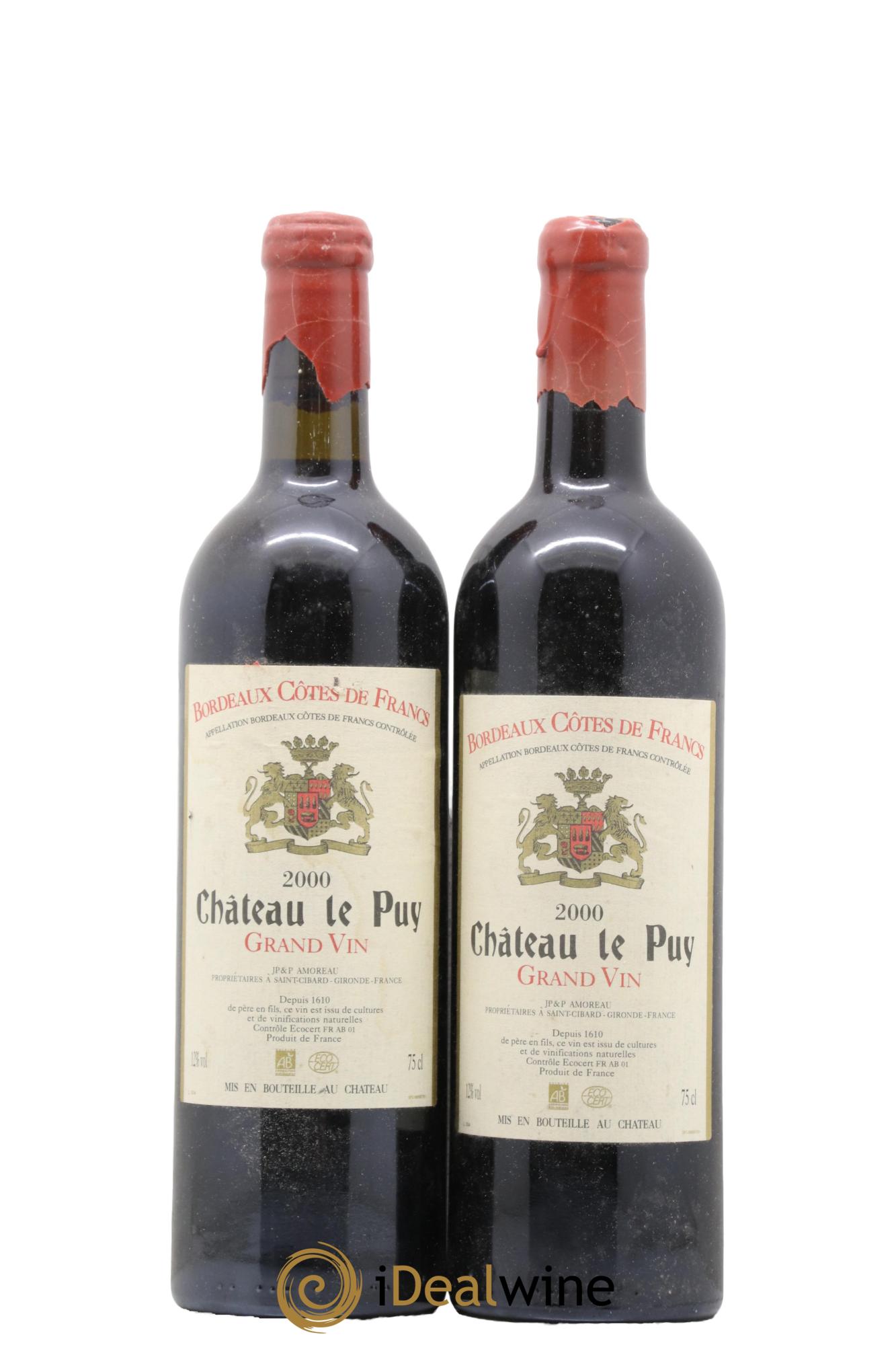 Château Le Puy 2000 - Lot de 2 bouteilles - 0