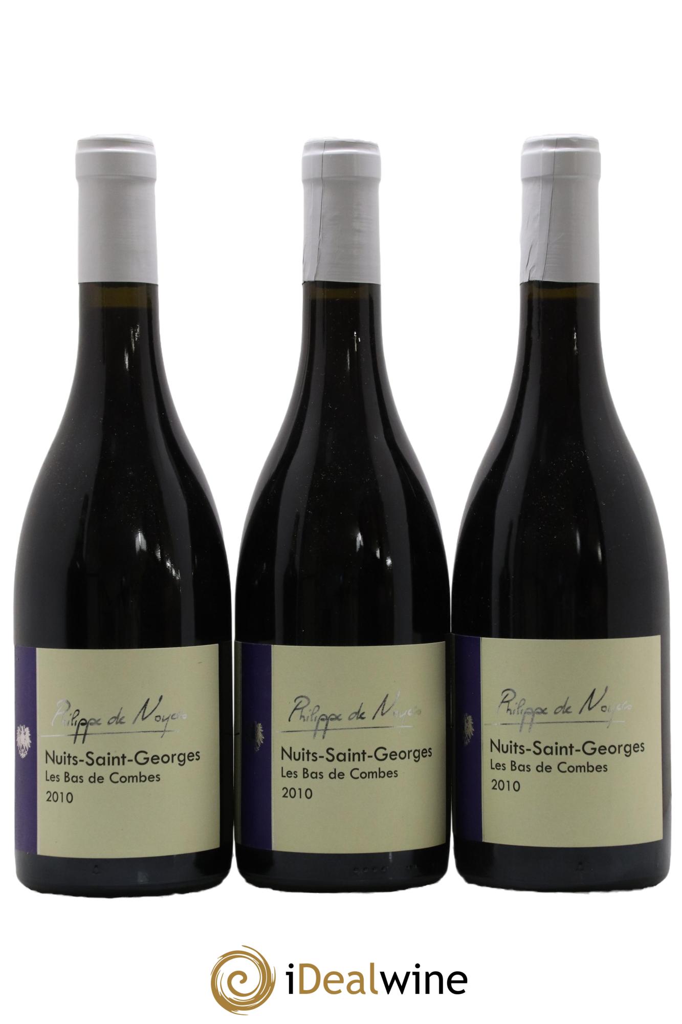 Nuits-Saint-Georges Les Bas de Combes Philippe de Noyers 2010 - Lot de 3 bouteilles - 0