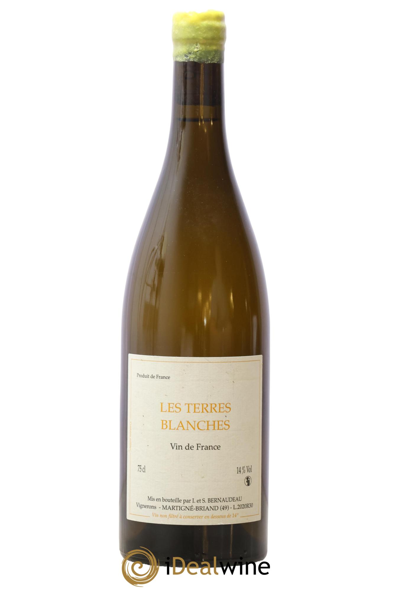 Vin de France Les Terres Blanches Stéphane Bernaudeau 2020 - Lot de 1 bouteille - 0