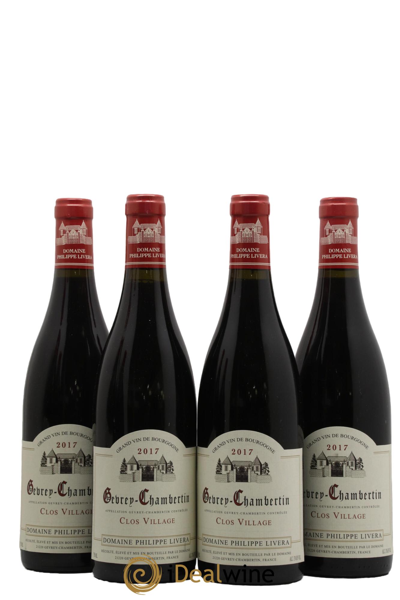 Gevrey-Chambertin Clos Village Tilleuls (Domaine des) - Philippe Livera 2017 - Lotto di 4 bottiglie - 0
