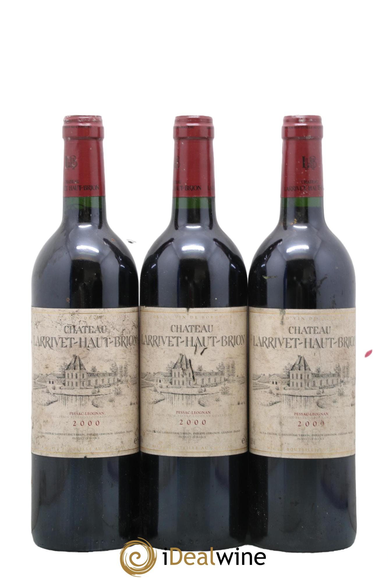 Château Larrivet Haut-Brion 2000 - Lot de 3 bouteilles - 0