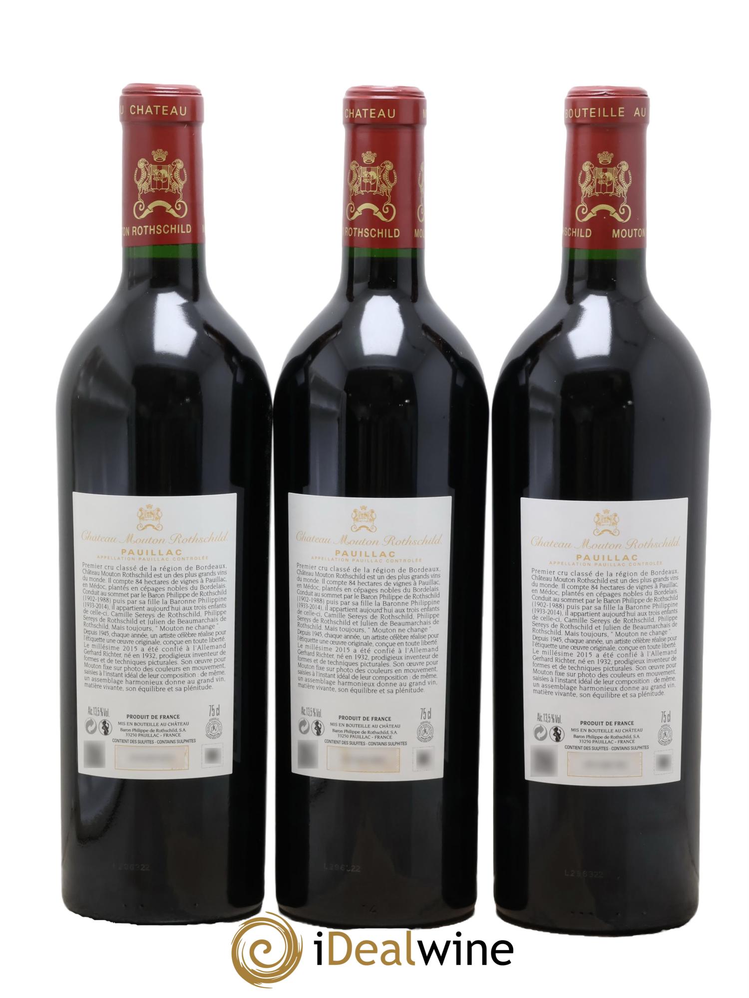 Château Mouton Rothschild 1er Grand Cru Classé 2015 - Lot of 6 bottles - 4