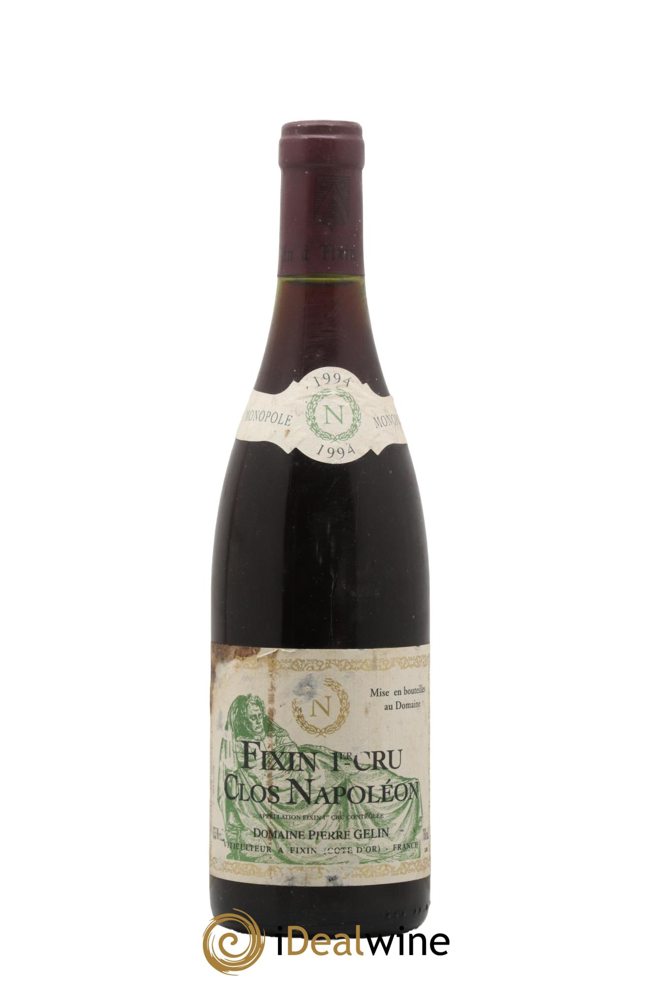 Fixin 1er Cru Clos Napoleon Monopole Domaine Pierre Gelin 1994 - Lot de 1 bouteille - 0