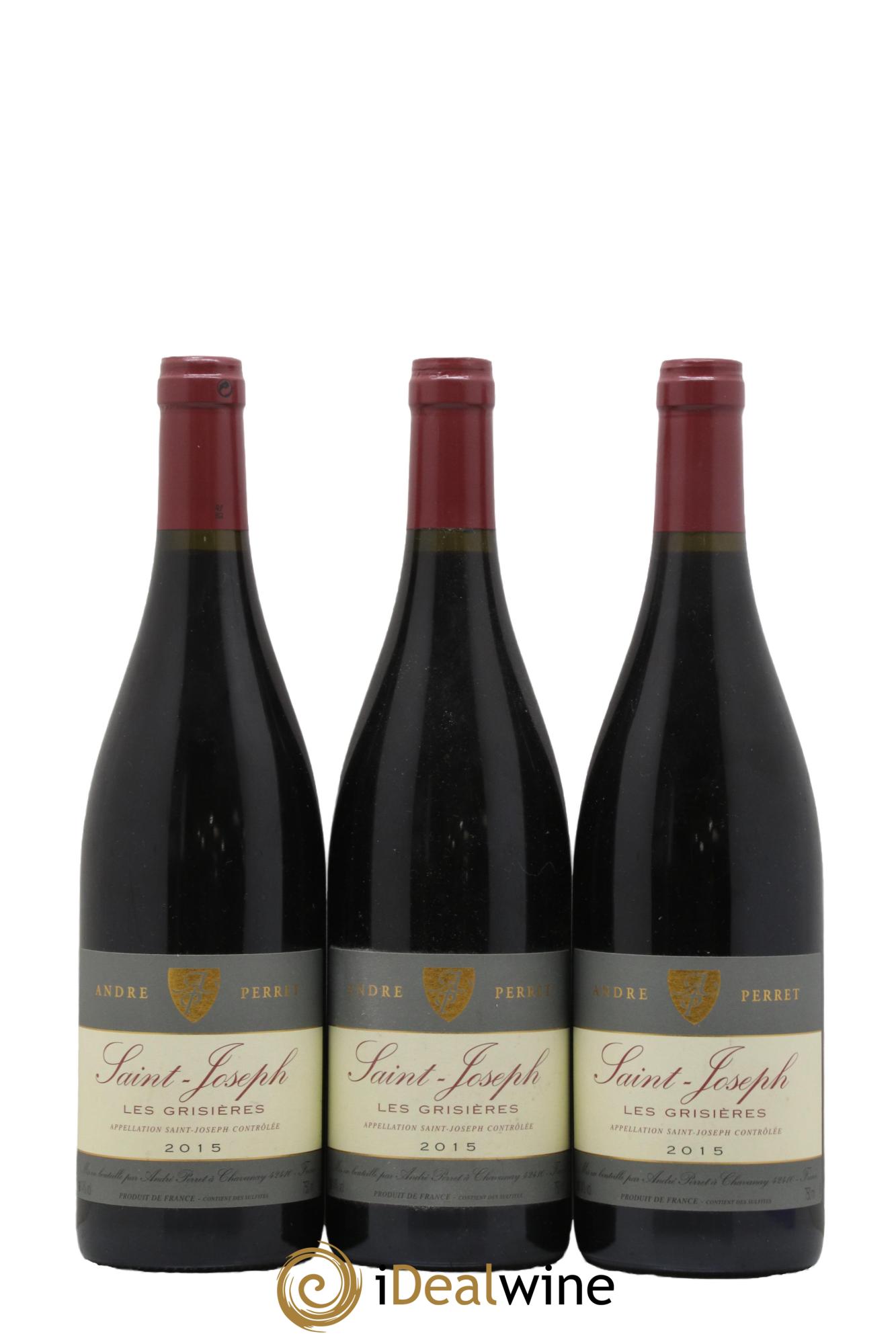 Saint-Joseph Les Grisières Domaine André Perret 2015 - Lot de 3 bouteilles - 0