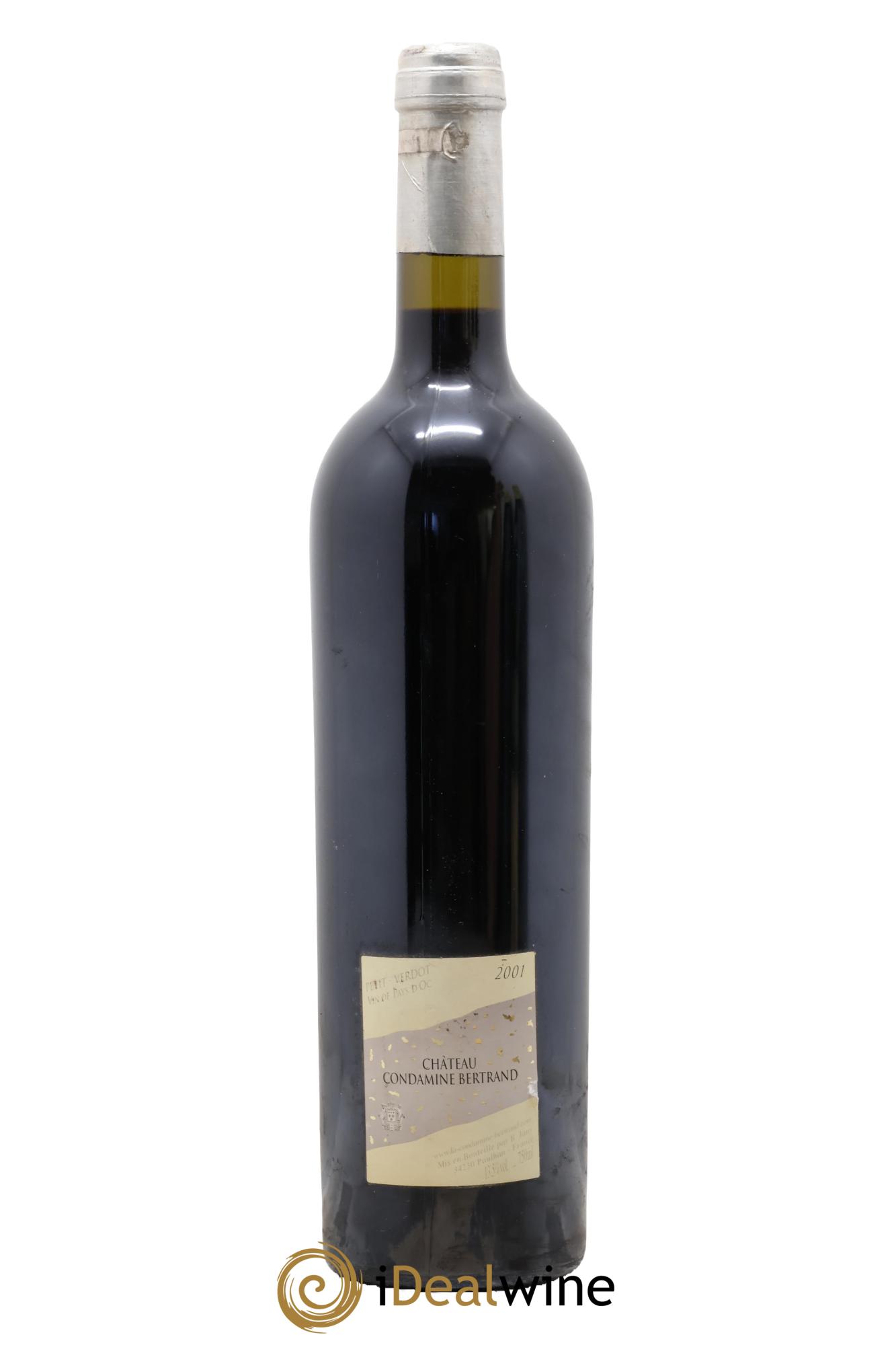 Pays d'Oc Petit Verdot Château Condamine Bertrand 2001 - Lot de 1 bouteille - 0