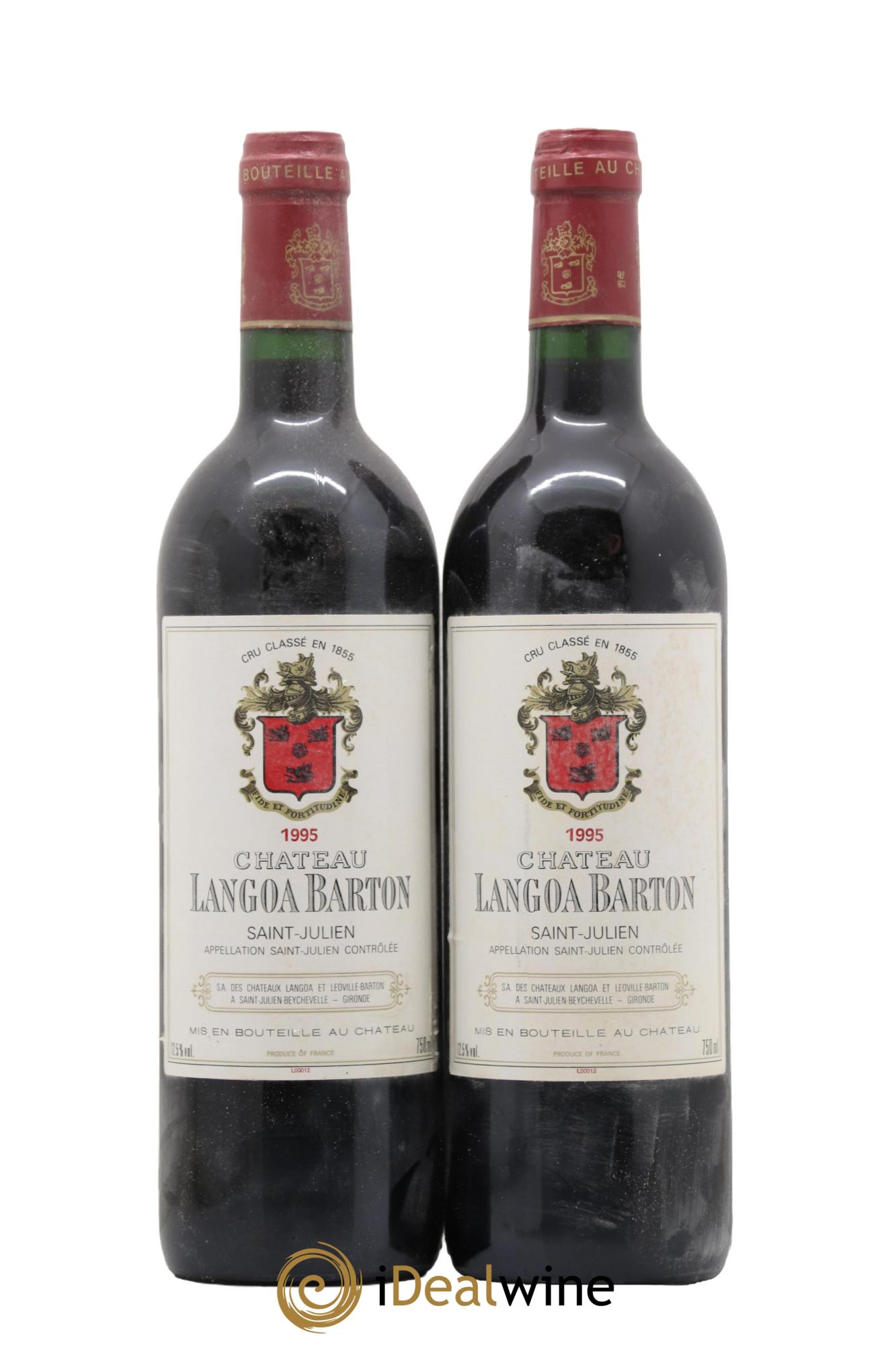 Château Langoa Barton 3ème Grand Cru Classé 1995 - Lot de 2 bouteilles - 0