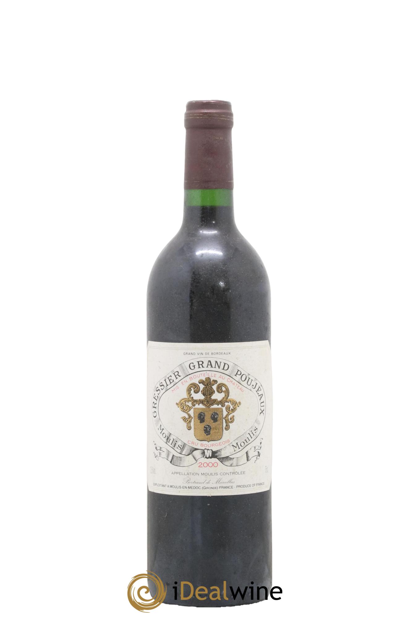 Château Gressier Grand Poujeaux Cru Bourgeois 2000 - Lot de 1 bouteille - 0