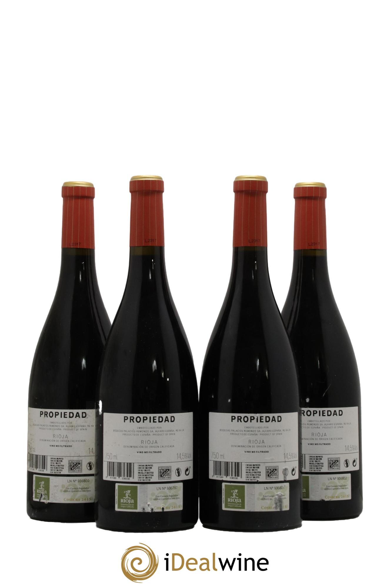 Rioja Propiedad Palacios Remondo 2015 - Lotto di 4 bottiglie - 1