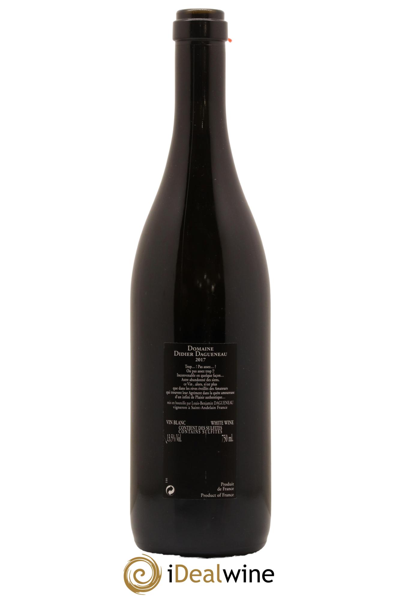 Vin de France (anciennement Pouilly-Fumé) Silex Dagueneau (Domaine Didier - Louis-Benjamin) 2017 - Lot de 1 bouteille - 1