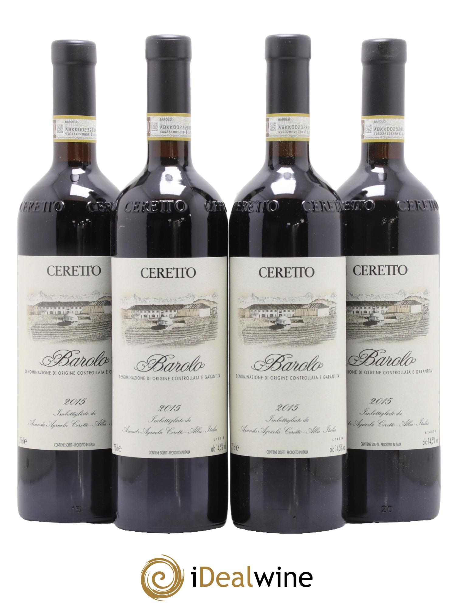 Barolo Ceretto 2015 - Posten von 4 Flaschen - 0