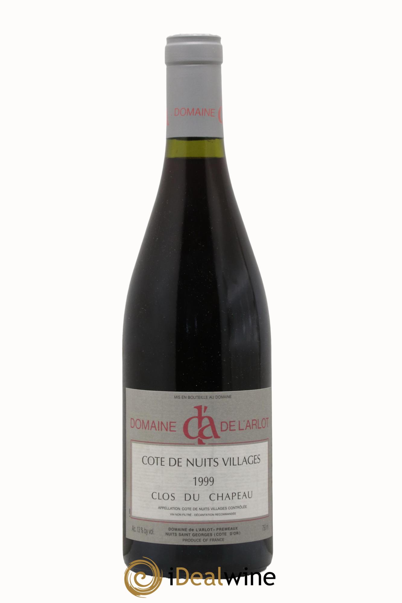 Côte de Nuits-Villages Clos du Chapeau Domaine de l'Arlot 1999 - Lot de 1 bouteille - 0