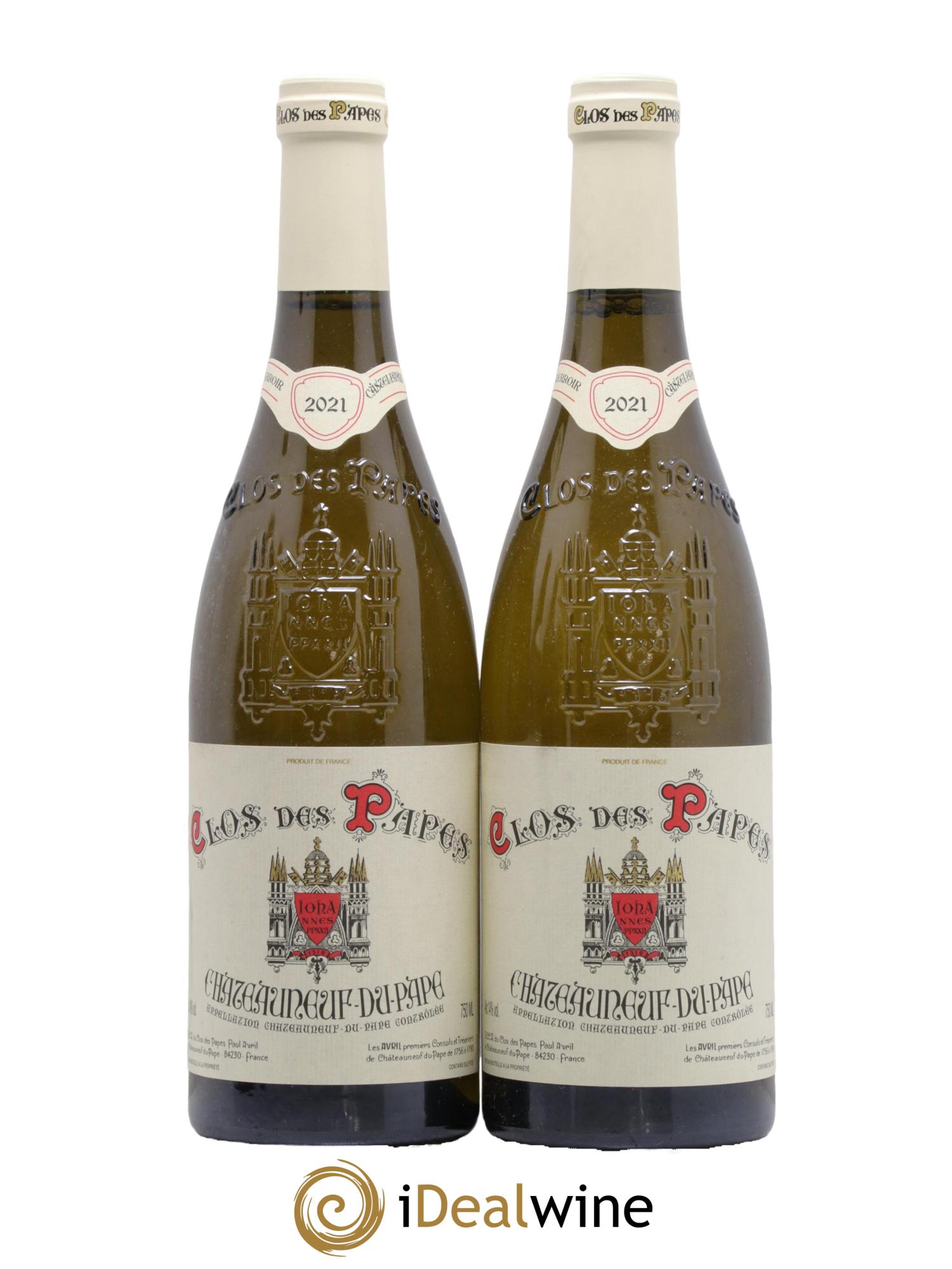 Châteauneuf-du-Pape Clos des Papes - Paul Avril 2021 - Posten von 2 Flaschen - 0