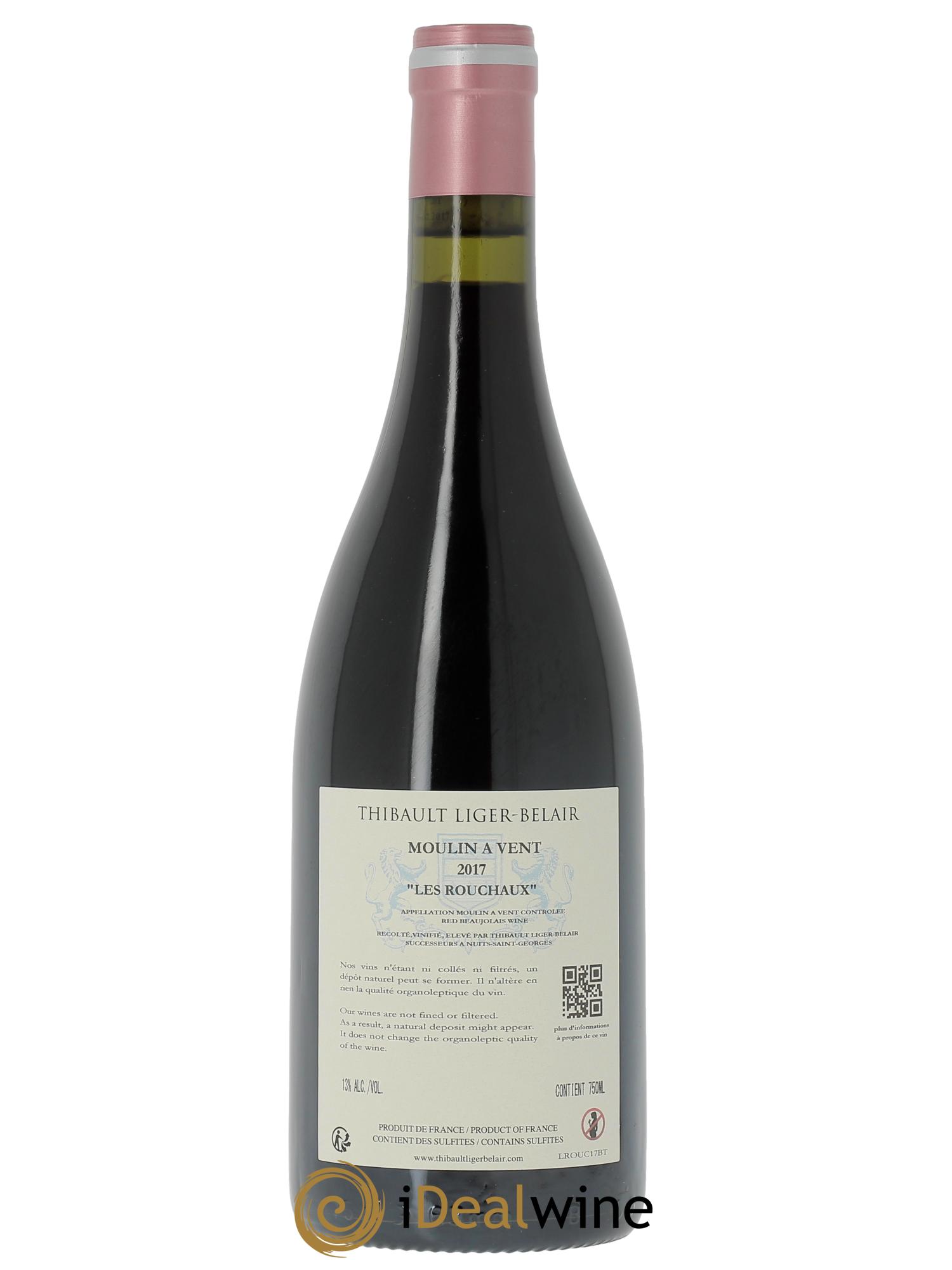 Moulin-à-Vent Les Rouchaux Thibault Liger-Belair  2017 - Lot of 1 bottle - 1