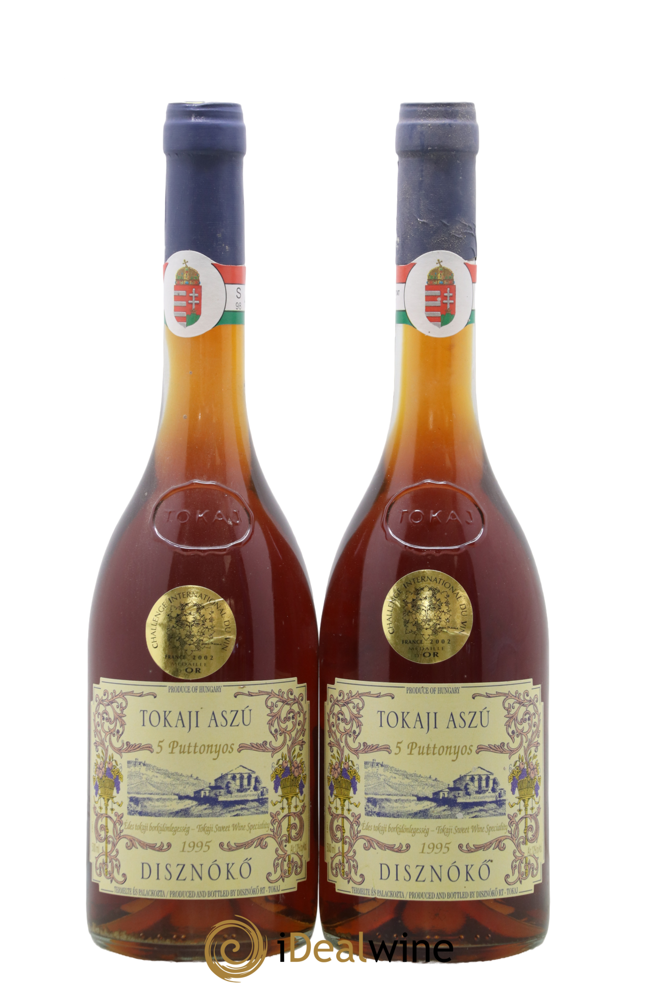 Tokaji Aszu 5 Puttonyos Disznoko (Domaine) 1995 - Lot de 2 format 50cls - 0