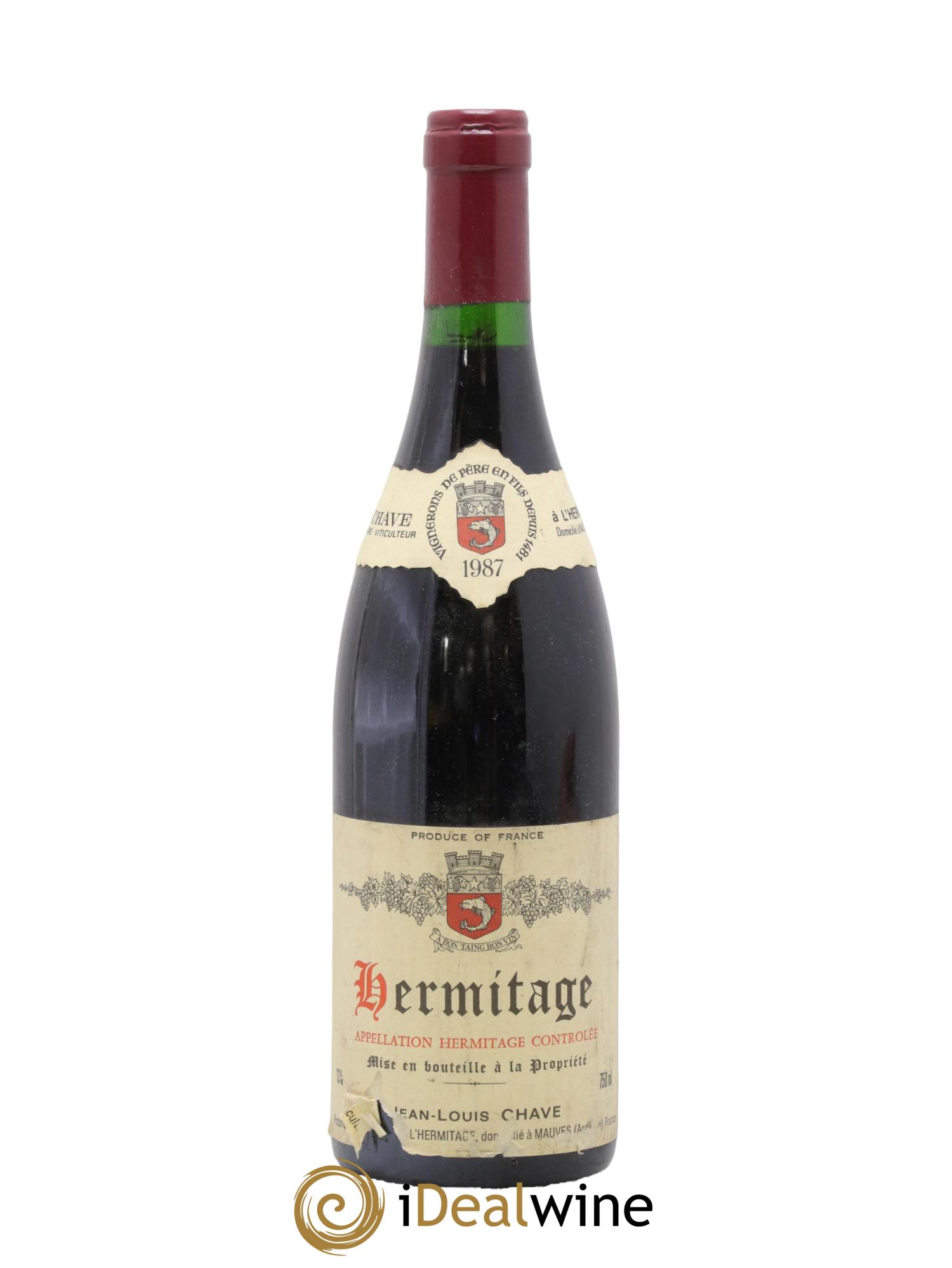 Hermitage Jean-Louis Chave 1987 - Lot de 1 bouteille - 0