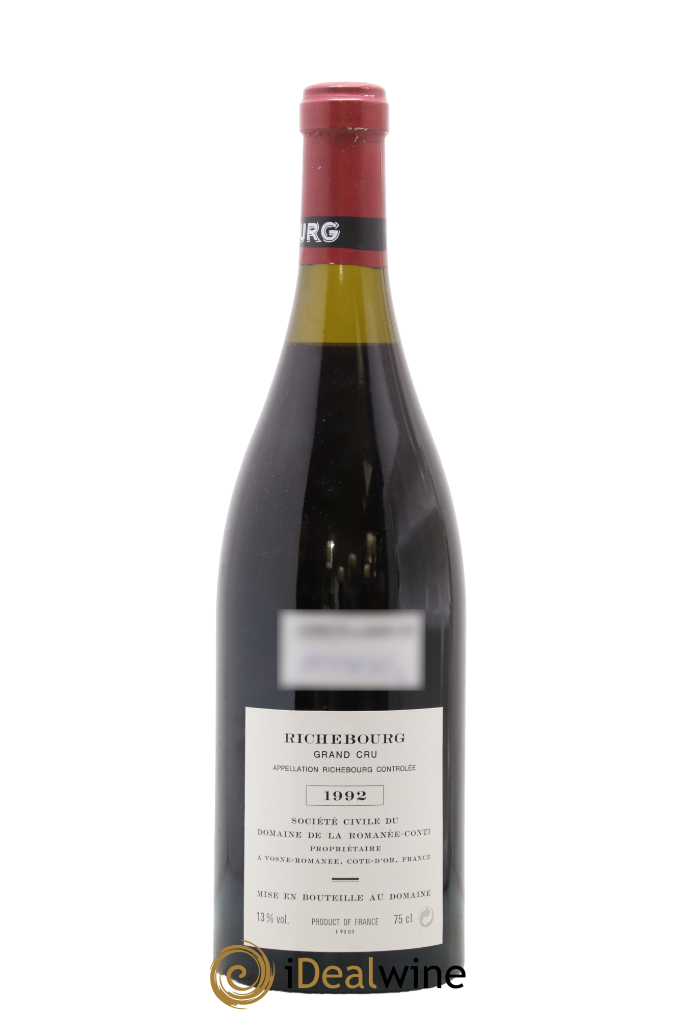 Richebourg Grand Cru Domaine de la Romanée-Conti 1992 - Lot de 1 bouteille - 1