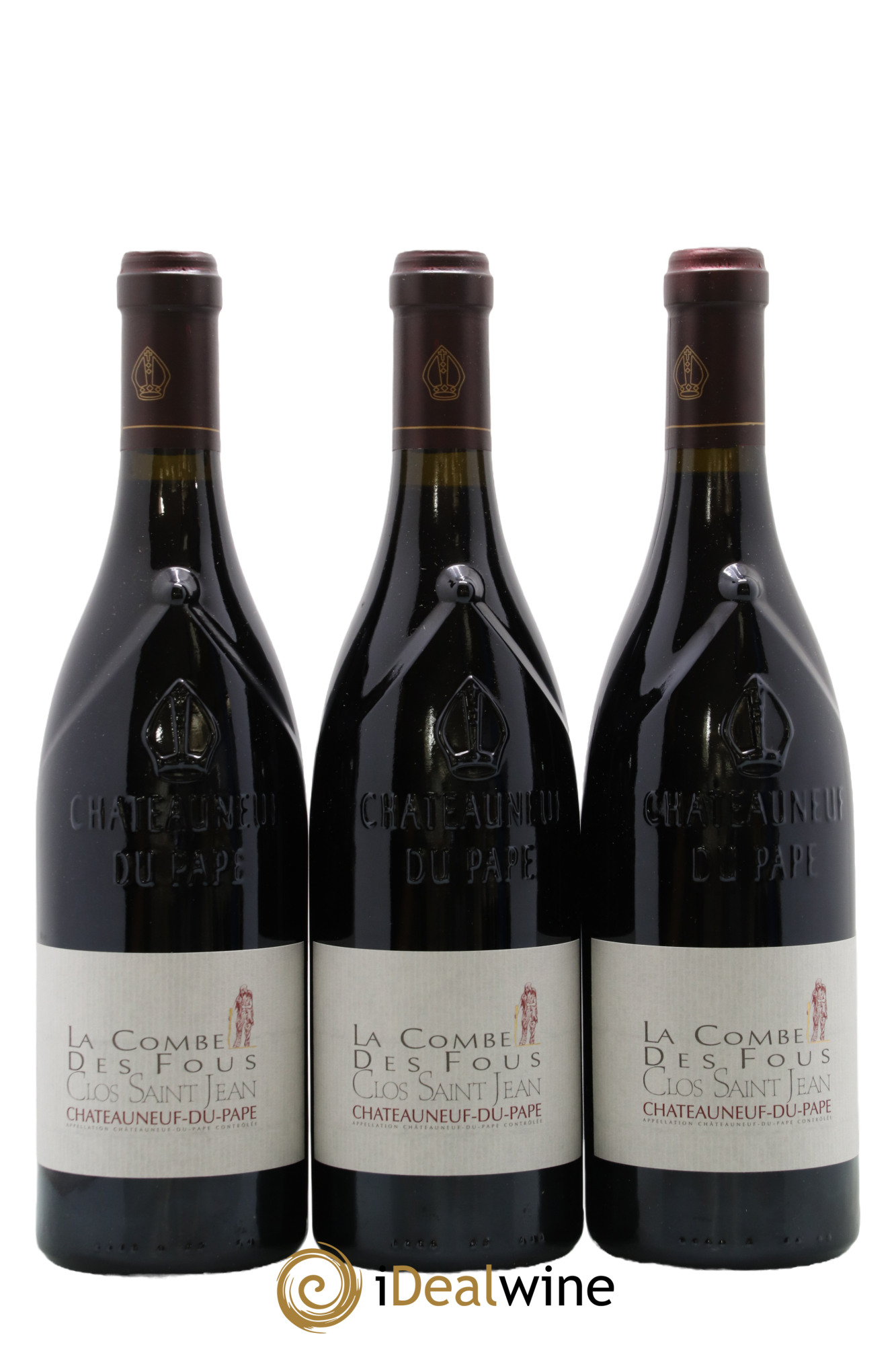 Châteauneuf-du-Pape Clos Saint-Jean La Combe des Fous Pascal et Vincent Maurel 2003 - Lot de 3 bouteilles - 0