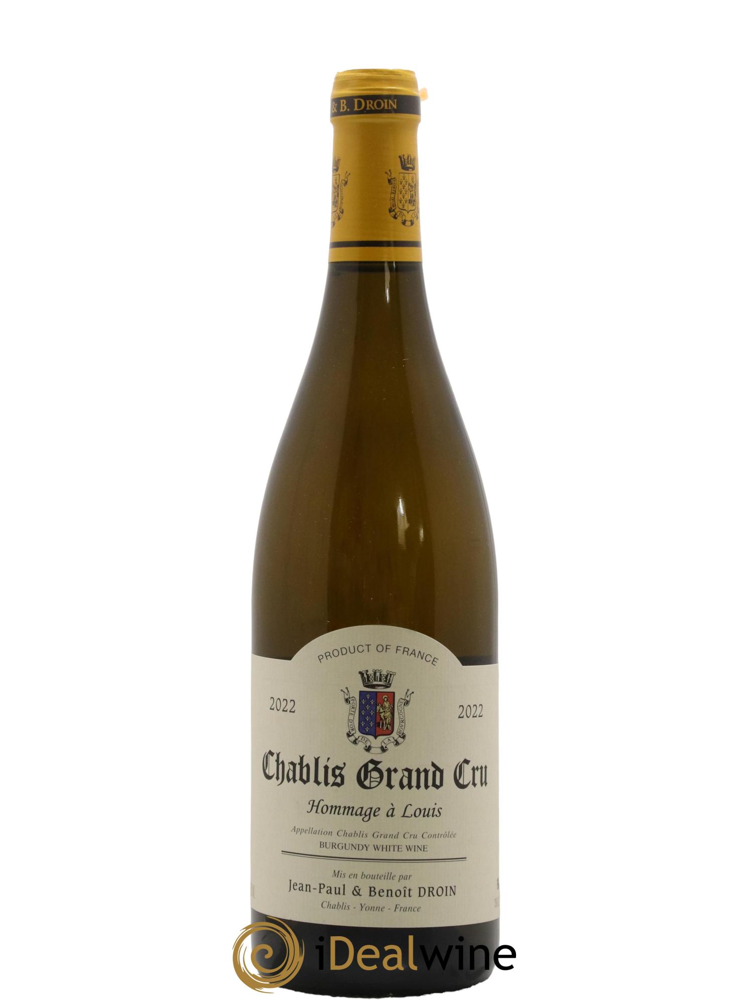 Chablis Grand Cru Hommage à Louis Jean-Paul & Benoît Droin (Domaine) 2022 - Lot de 1 bouteille - 0