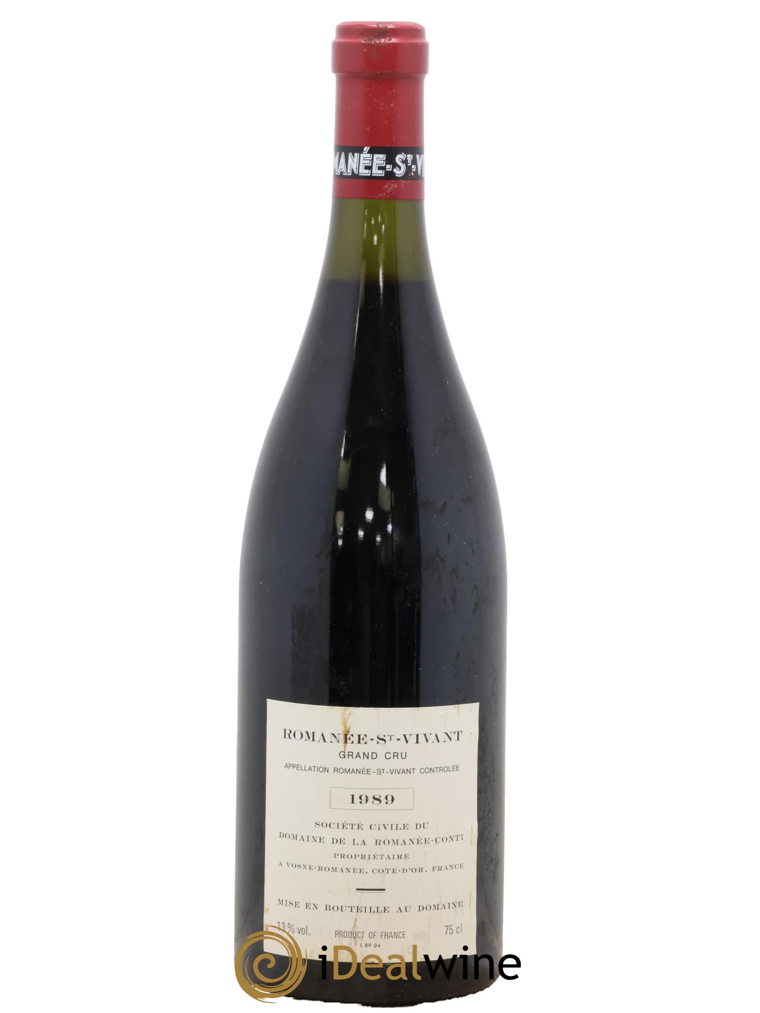 Romanée-Saint-Vivant Grand Cru Domaine de la Romanée-Conti 1989 - Lot of 1 bottle - 1