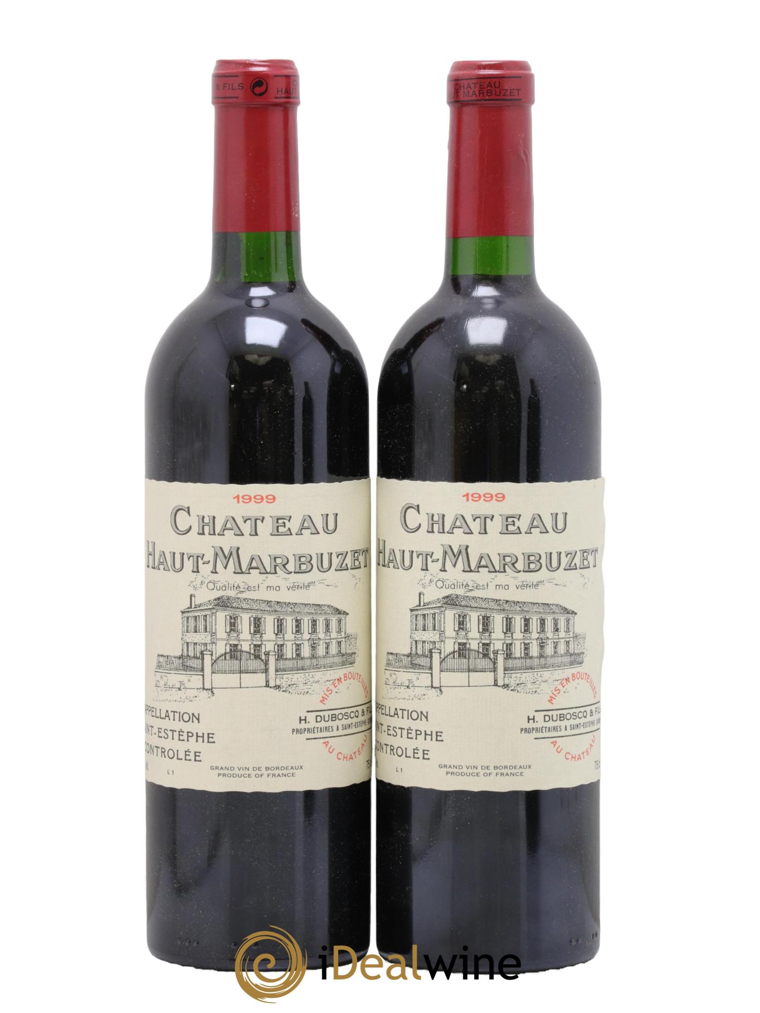Château Haut Marbuzet 1999 - Lot de 2 bouteilles - 0