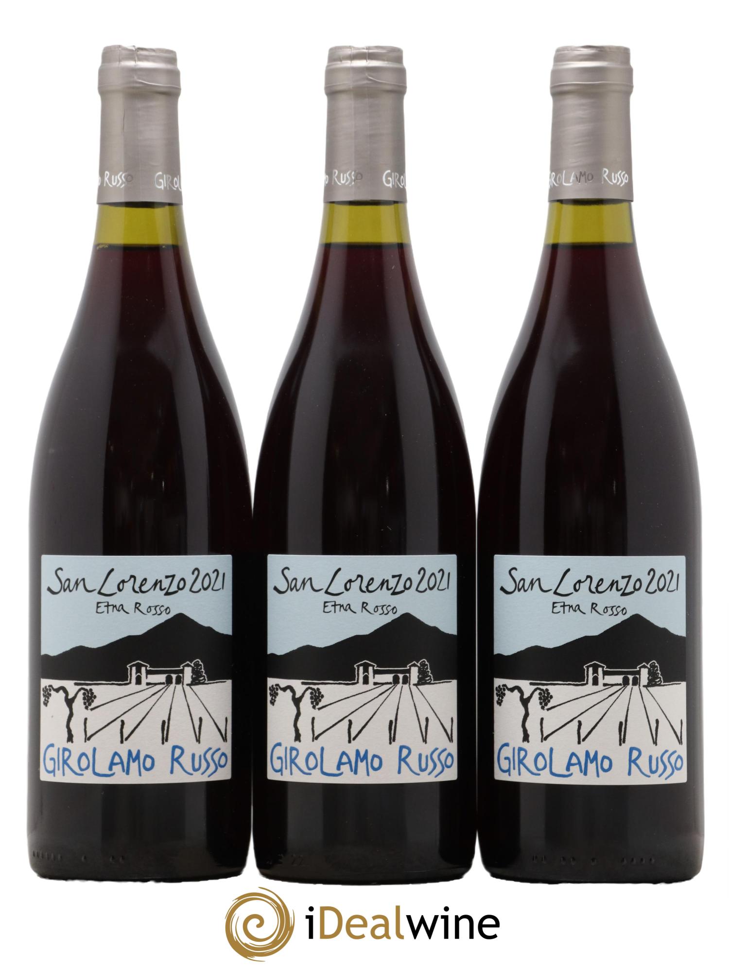 Italie Etna San Lorenzo Girolamo Russo 2021 - Lot de 3 bouteilles - 0