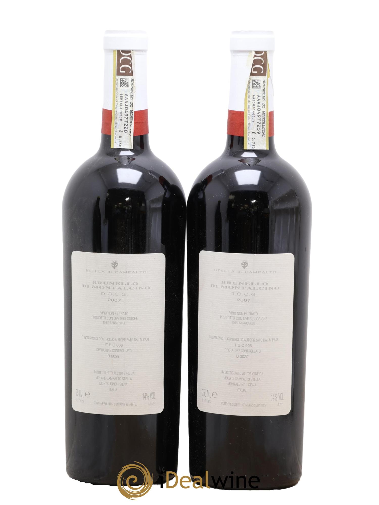 Brunello di Montalcino DOCG Podere S. Giuseppe Stella di Campalto 2007 - Lot de 2 bouteilles - 1