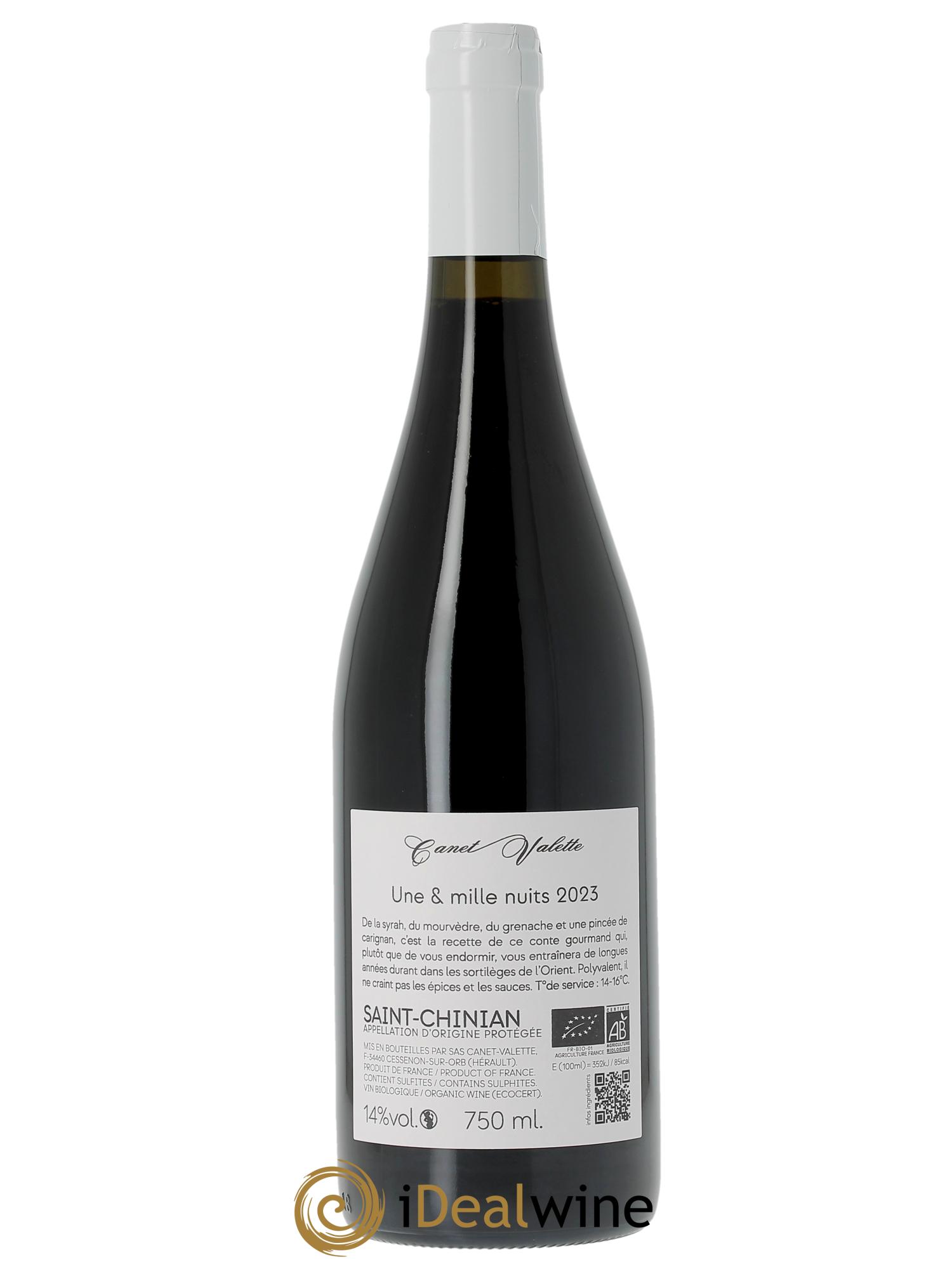 Saint-Chinian Une et mille nuits Canet-Valette (Domaine)  2023 - Lot of 1 bottle - 1