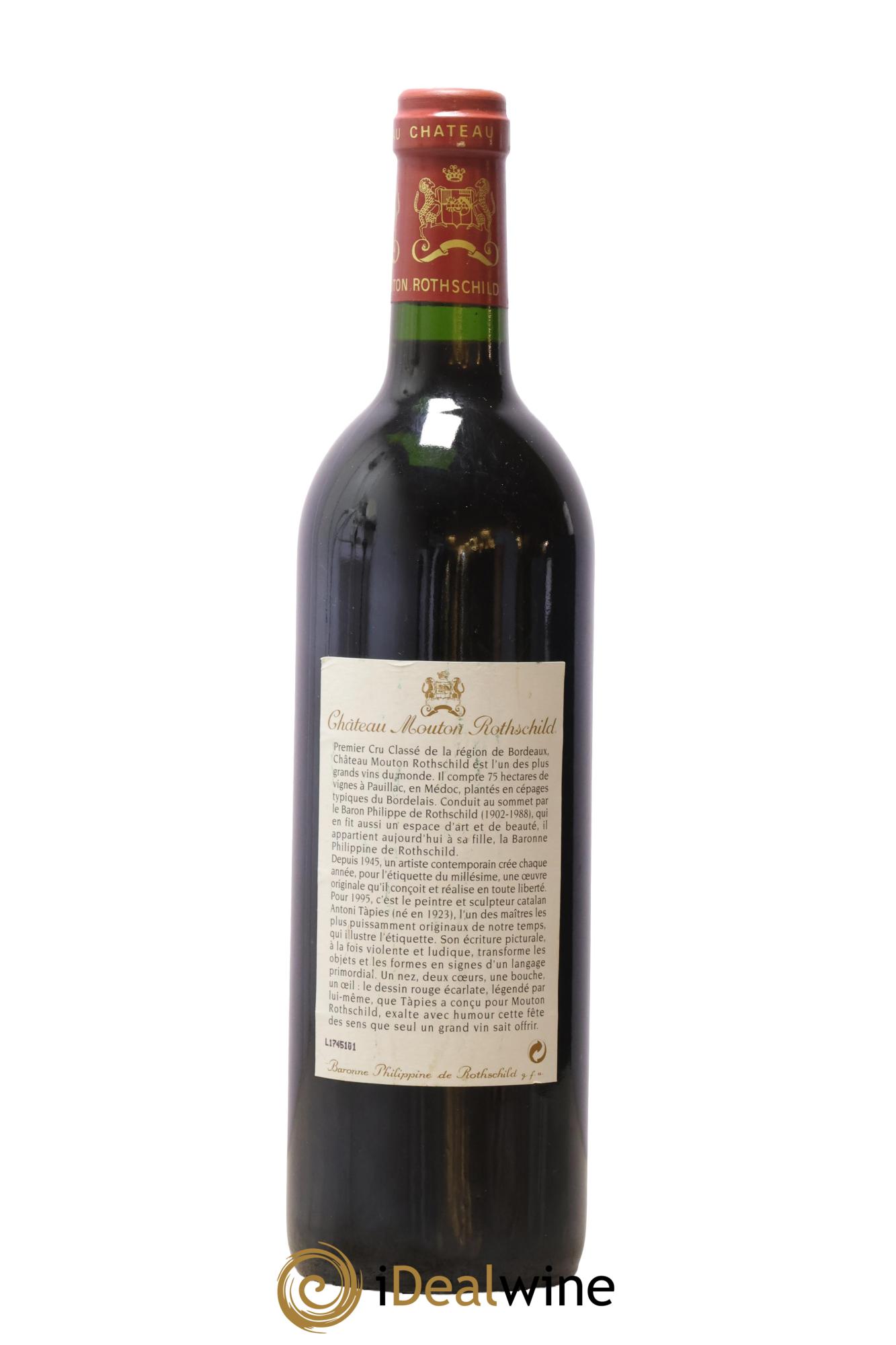Château Mouton Rothschild 1er Grand Cru Classé 1995 - Lot of 1 bottle - 1