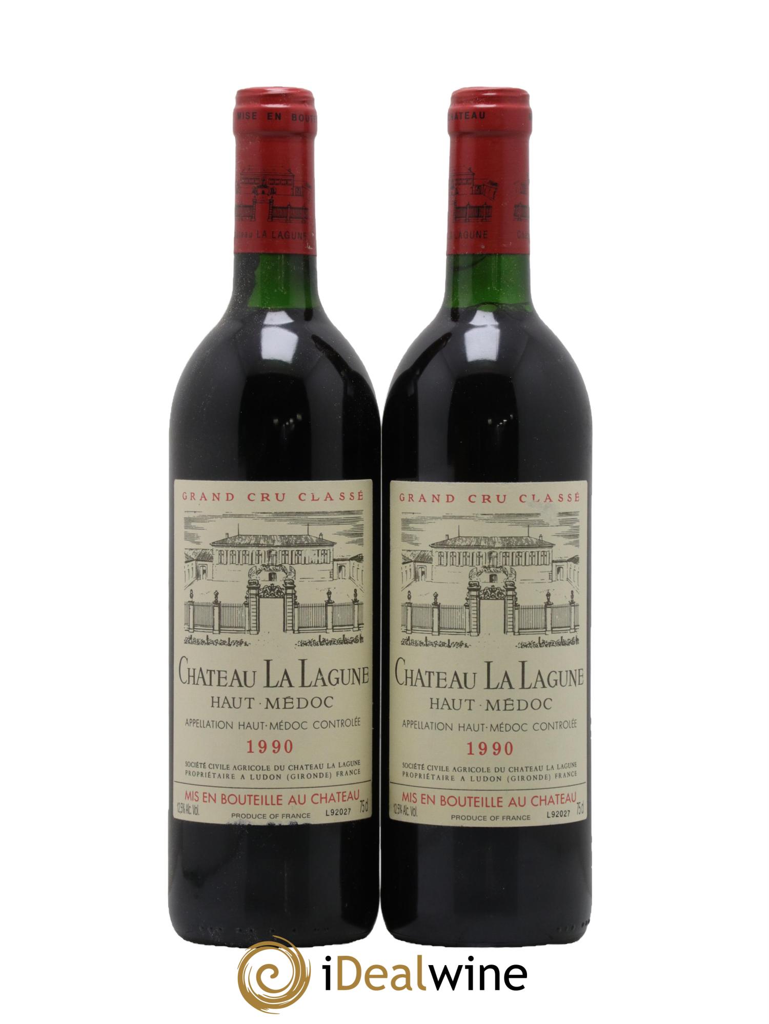 Château la Lagune 3ème Grand Cru Classé 1990 - Lot de 2 bouteilles - 0