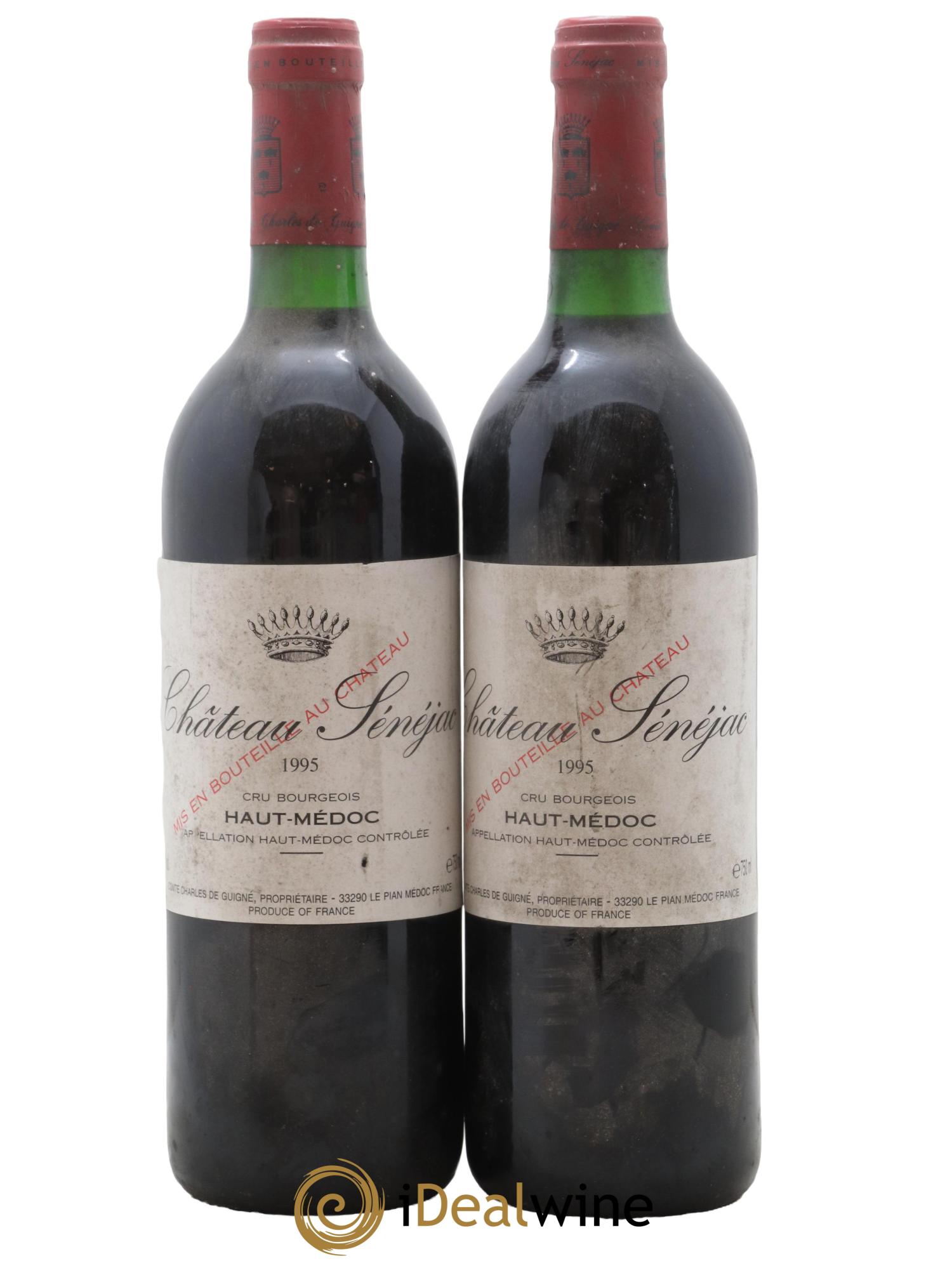 Château Sénejac Cru Bourgeois 1995 - Lot de 2 bouteilles - 0
