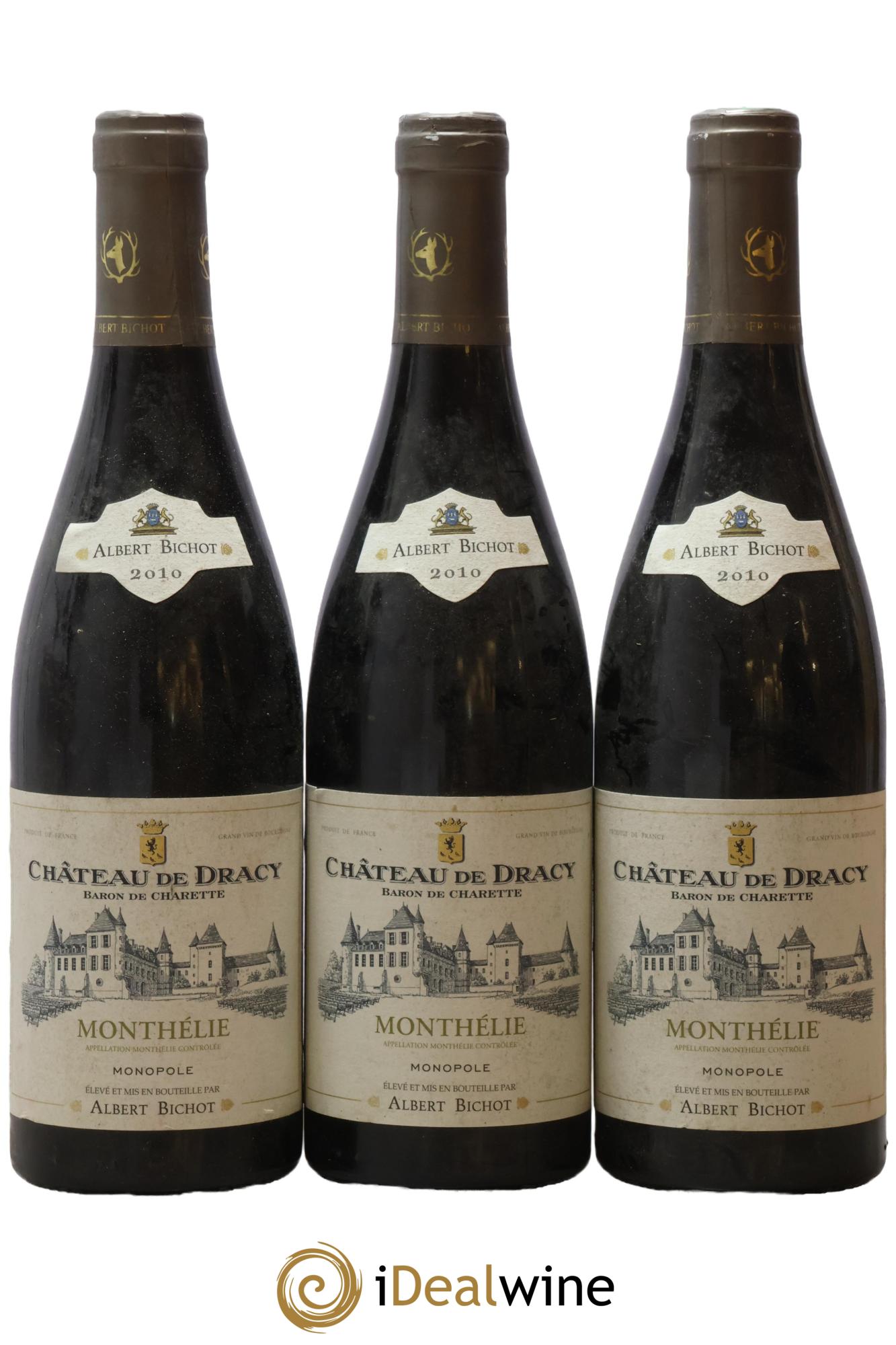 Monthélie Château De Dracy Albert Bichot 2010 - Posten von 3 Flaschen - 0