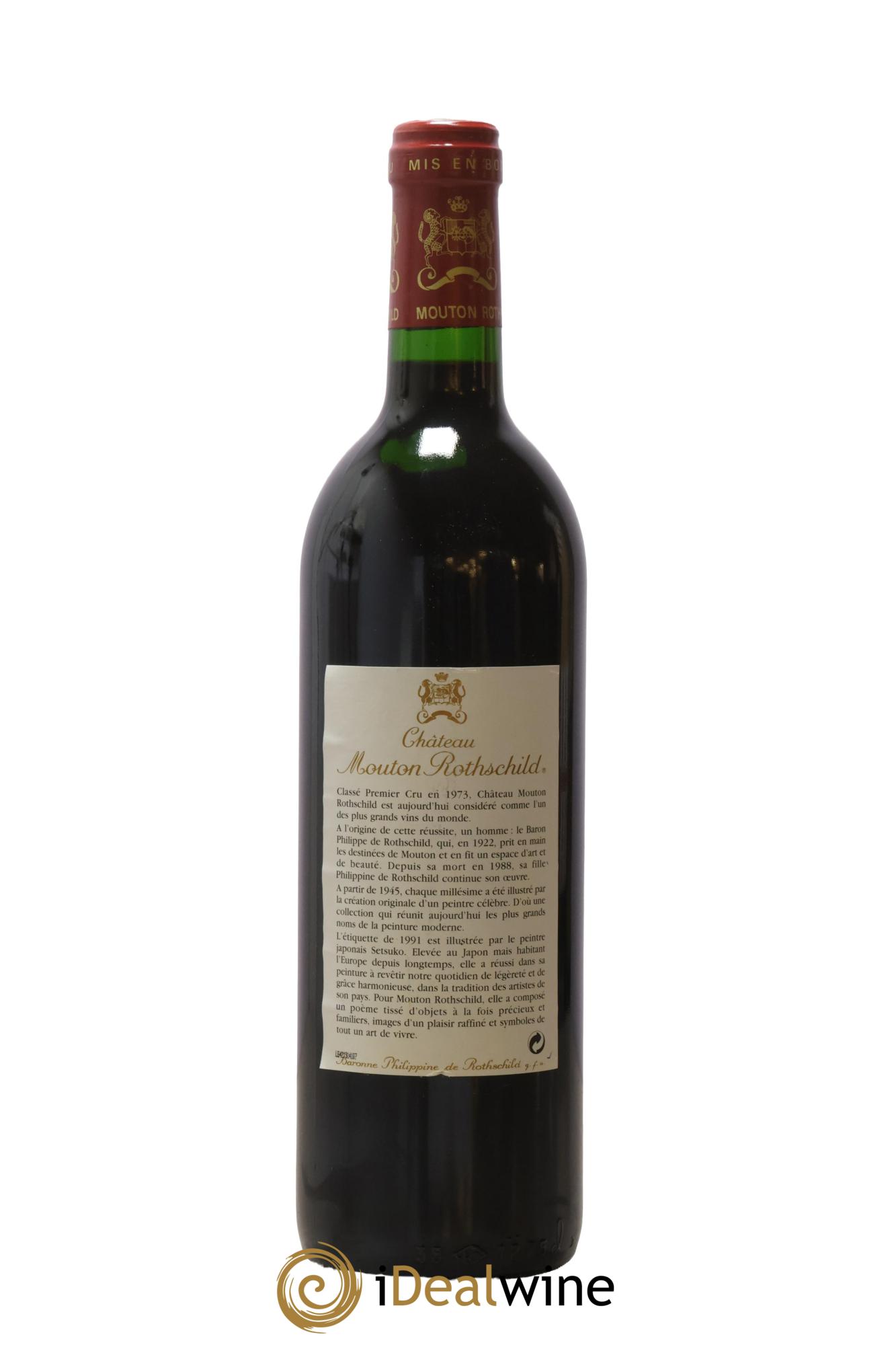 Château Mouton Rothschild 1er Grand Cru Classé 1991 - Lot of 1 bottle - 1