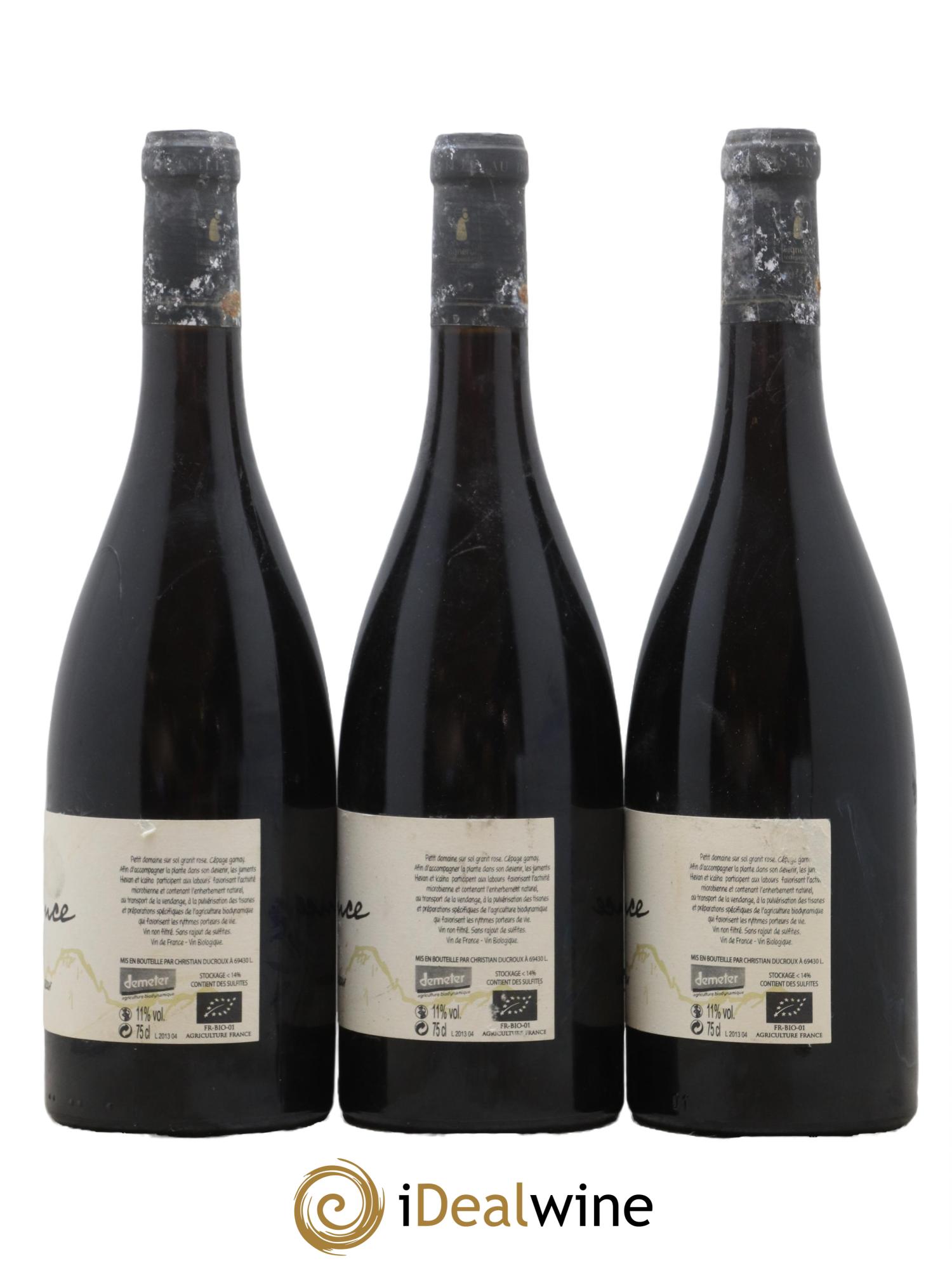 Vin de France Patience L2013-04 Christian Ducroux 2013 - Lot de 3 bouteilles - 1