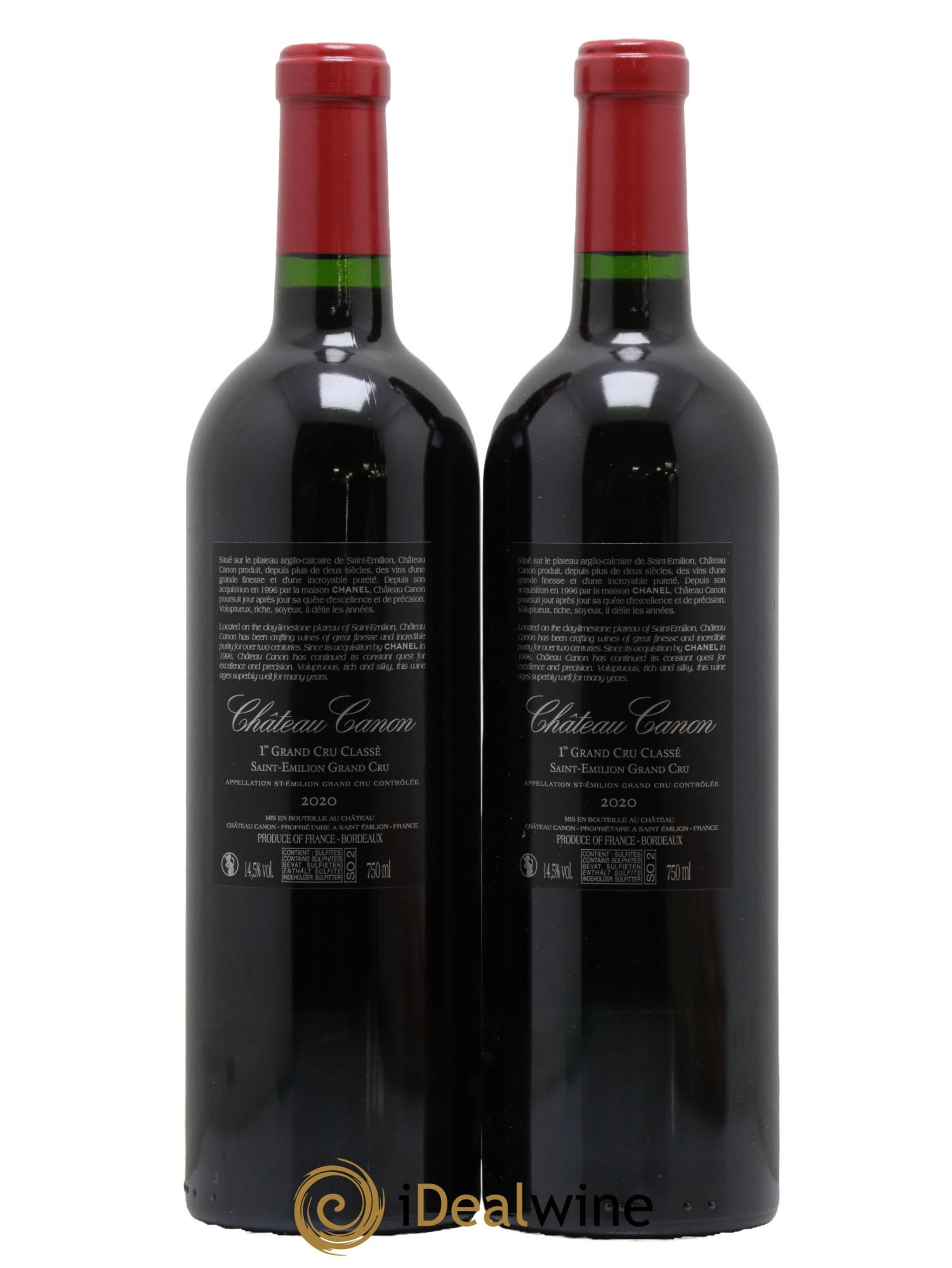 Château Canon 1er Grand Cru Classé B 2020 - Lot de 2 bouteilles - 1
