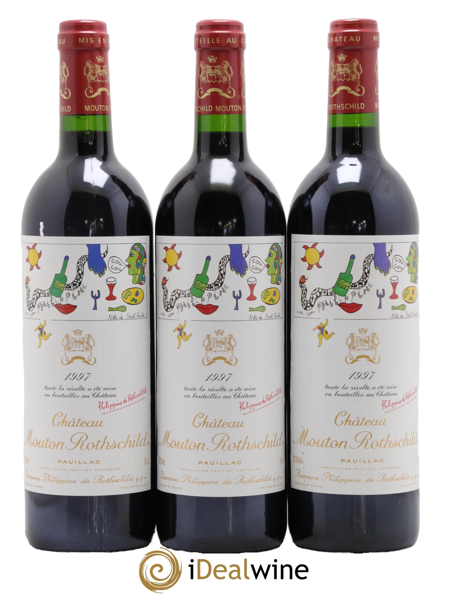 Château Mouton Rothschild 1er Grand Cru Classé 1997 - Lot of 3 bottles - 0