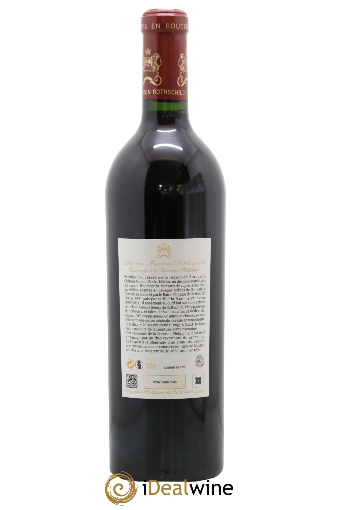Château Mouton Rothschild 1er Grand Cru Classé 2014 - Lot de 1 bouteille - 1
