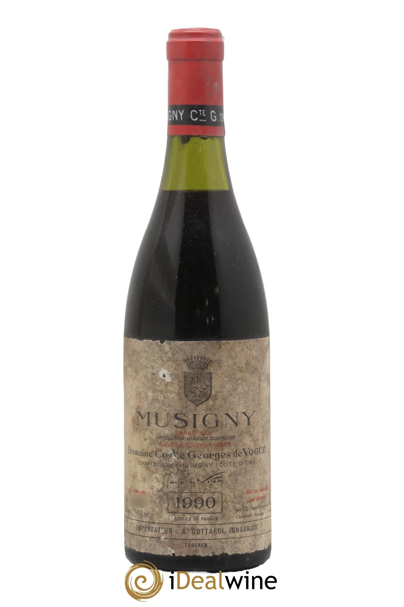 Musigny Grand Cru Cuvée Vieilles Vignes Comte Georges de Vogüé  1990 - Lot de 1 bouteille - 0