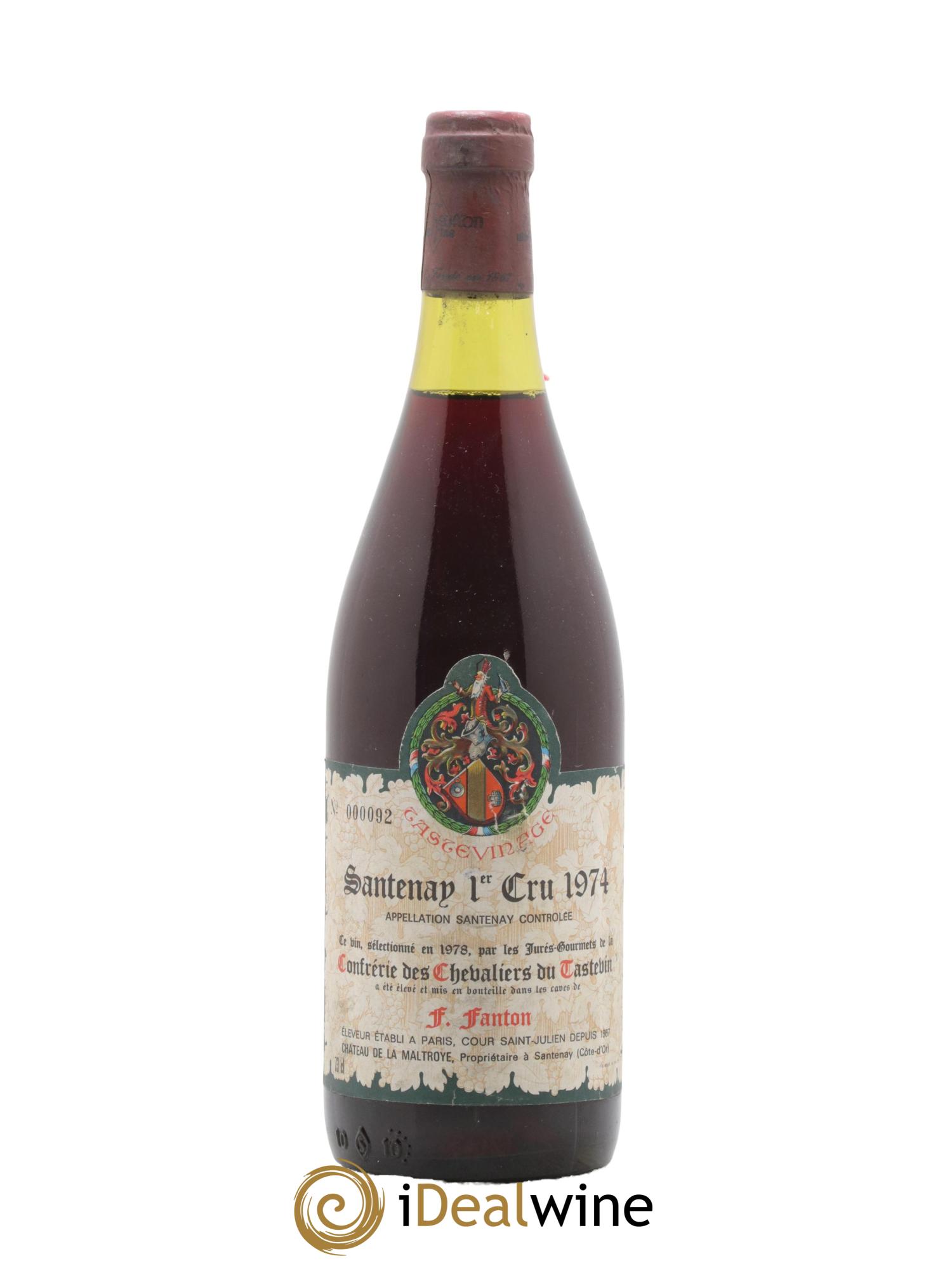 Santenay 1er Cru Chateau de la Maltroye Fanton 1974 - Lot de 1 bouteille - 0