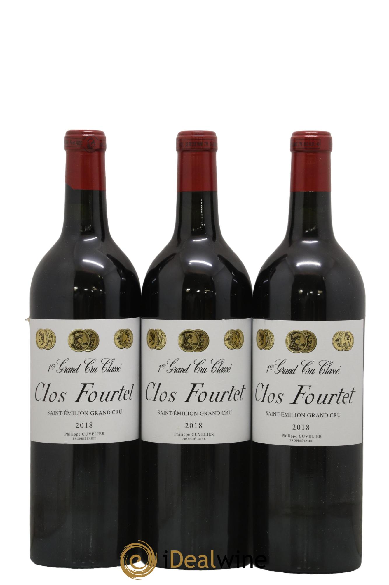 Clos Fourtet 1er Grand Cru Classé B 2018 - Lot of 3 bottles - 0