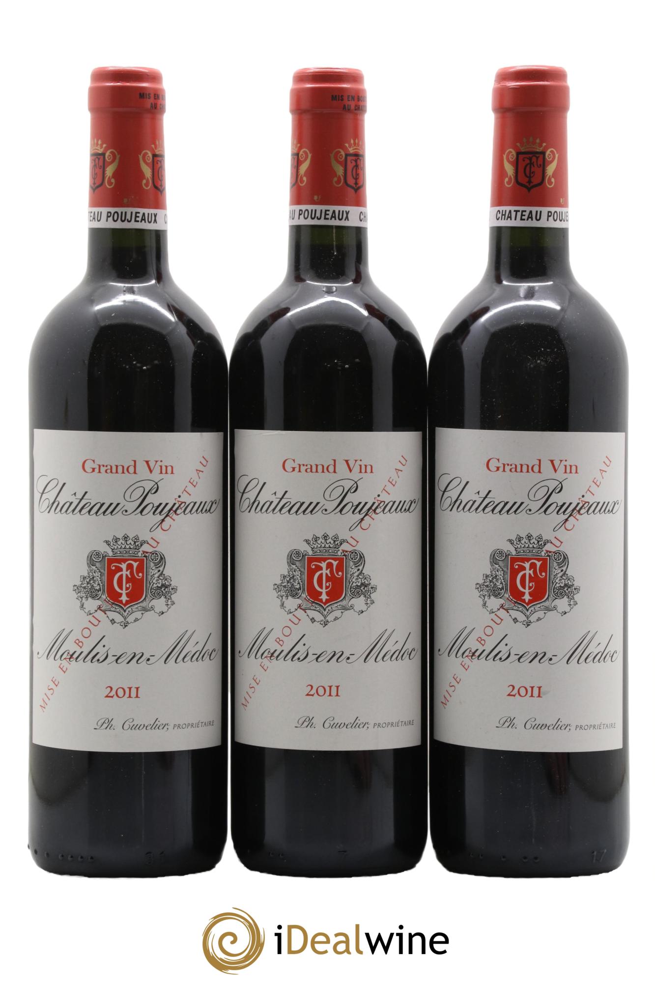Château Poujeaux 2011 - Lot of 3 bottles - 0