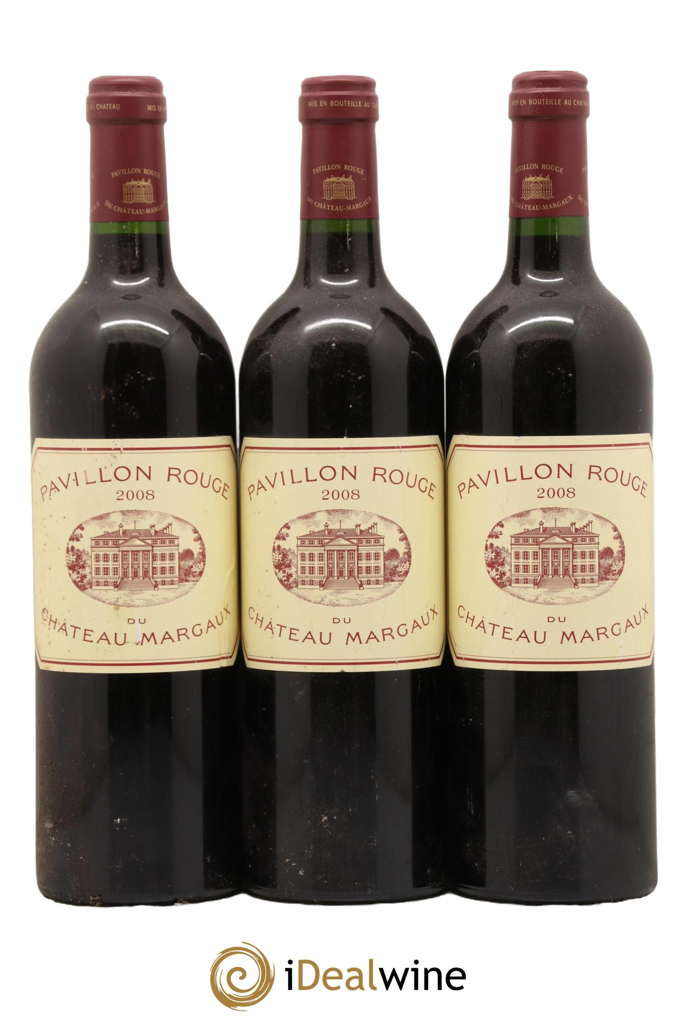 Pavillon Rouge du Château Margaux Second Vin 2008 - Lot de 3 bouteilles - 0