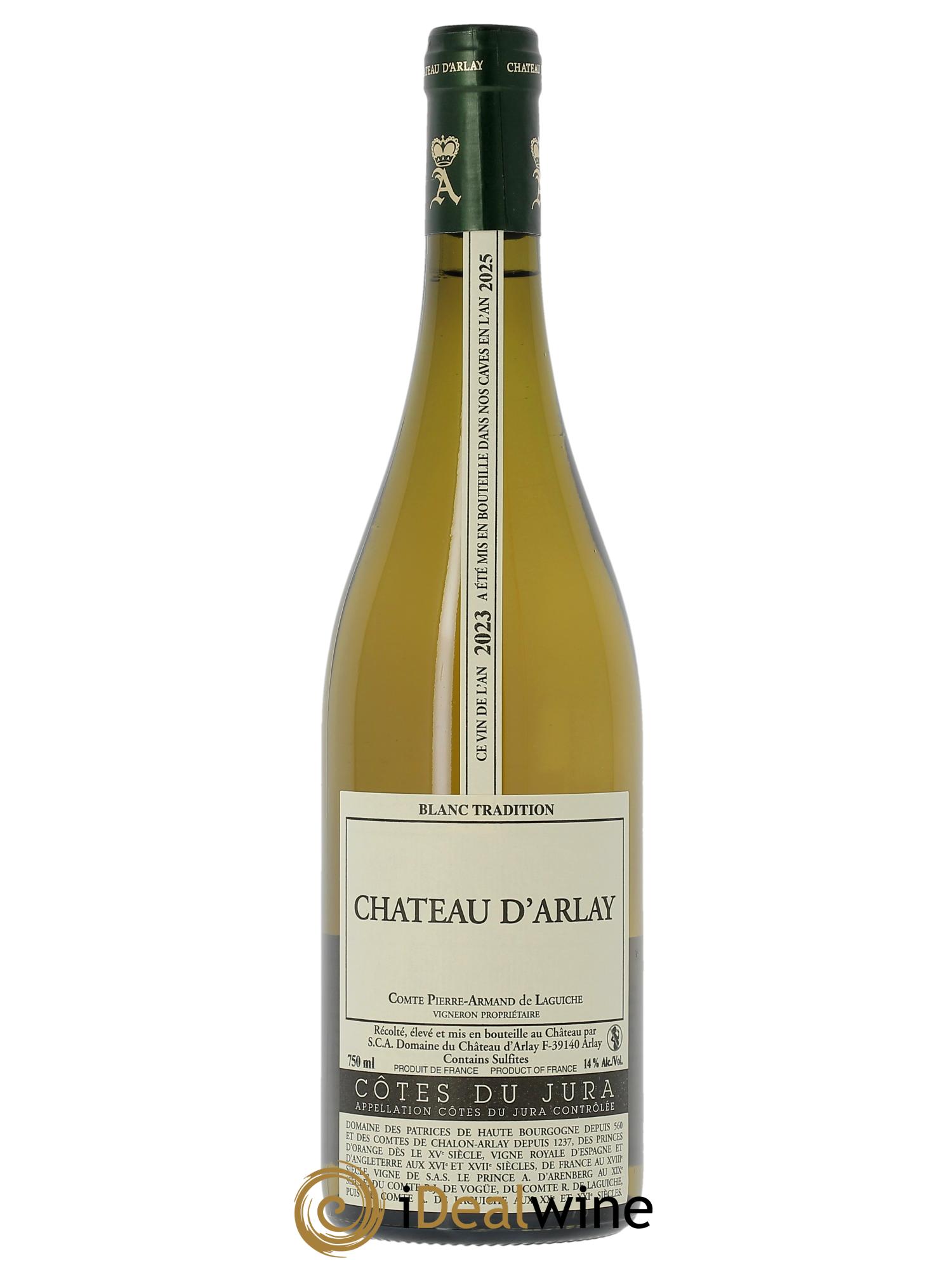 Côtes du Jura Blanc Tradition Château d'Arlay 2023 - Lot de 1 bouteille - 0