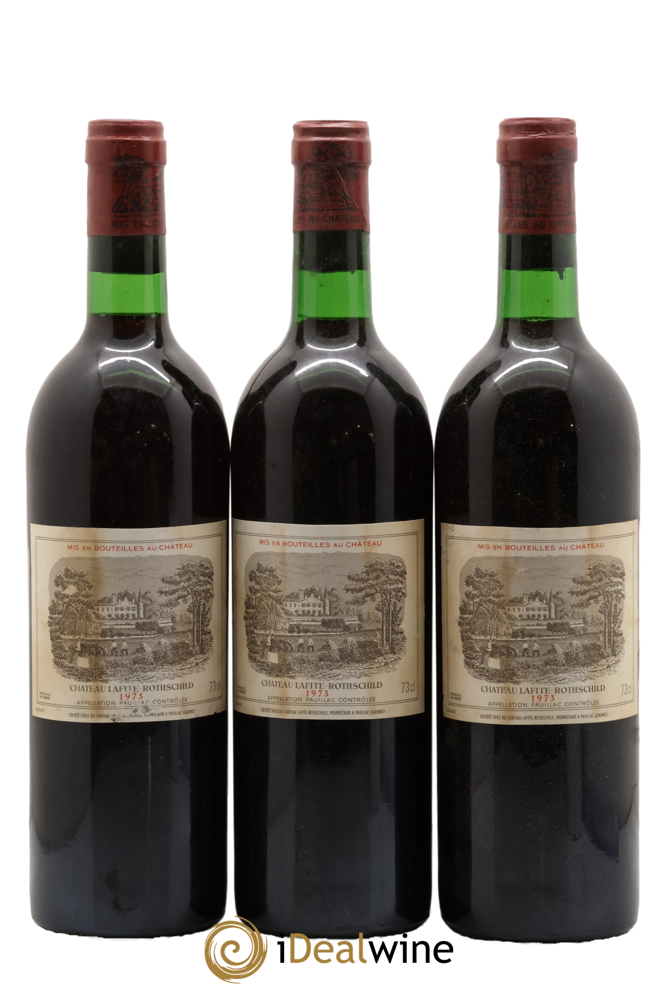 Château Lafite Rothschild 1er Grand Cru Classé 1973 - Lot of 3 bottles - 0