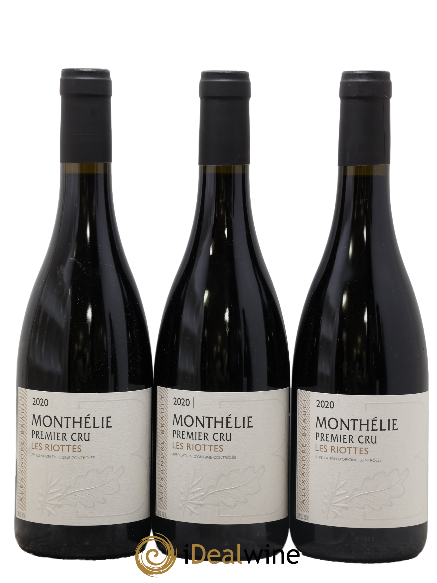 Monthélie 1er Cru Les Riottes Domaine Brault 2020 - Lot de 3 bouteilles - 0