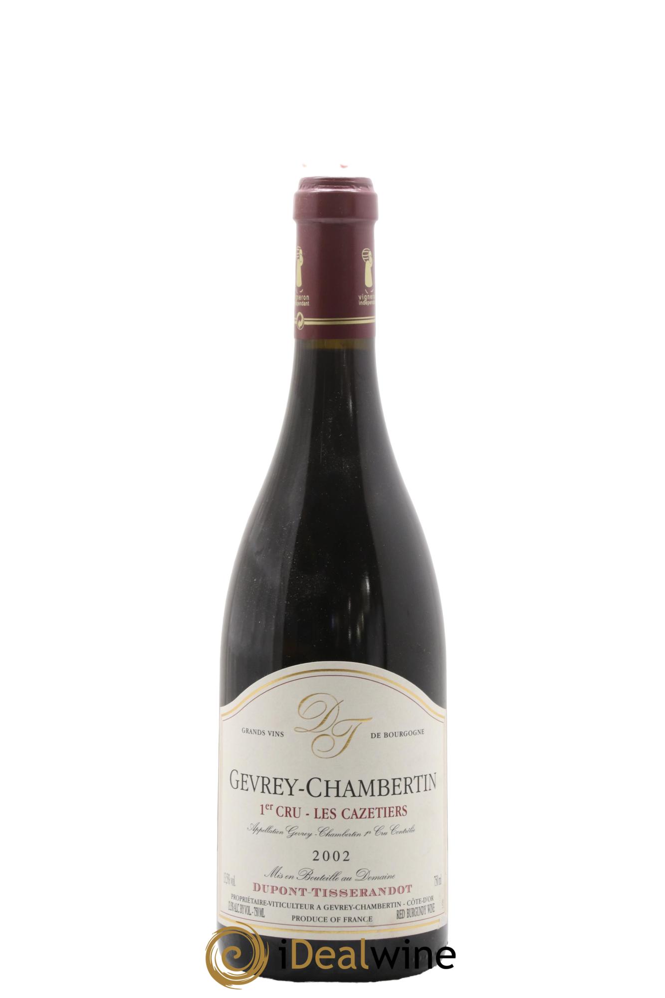 Gevrey-Chambertin 1er Cru Cazetiers Dupont-Tisserandot (Domaine) 2002 - Posten von 1 Flasche - 0