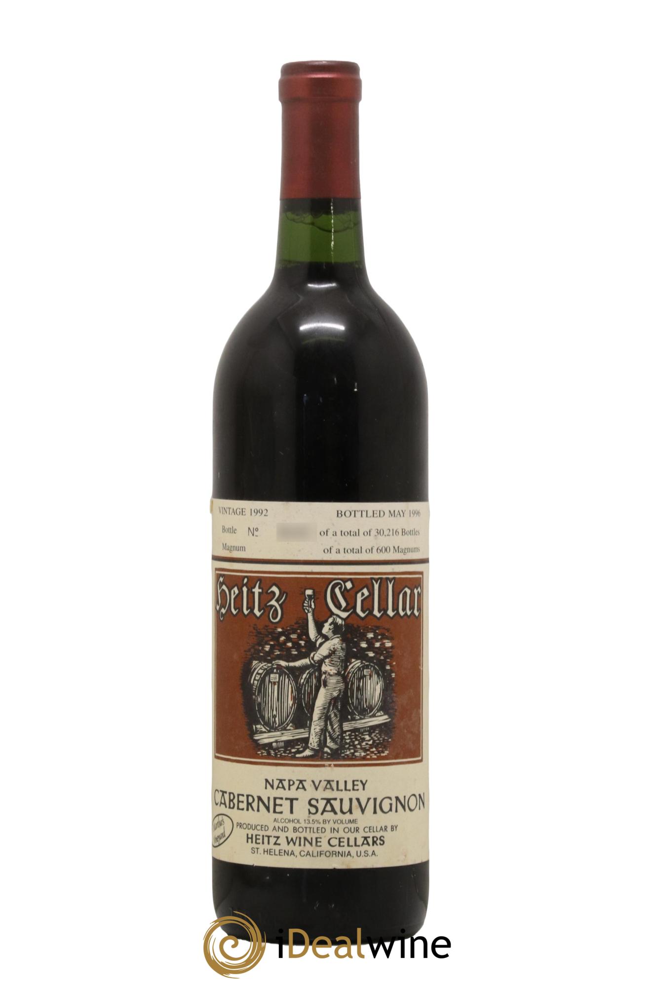 Napa Valley Cabernet Sauvignon Martha's Vineyard Heitz Cellar 1992 - Lot of 1 bottle - 0