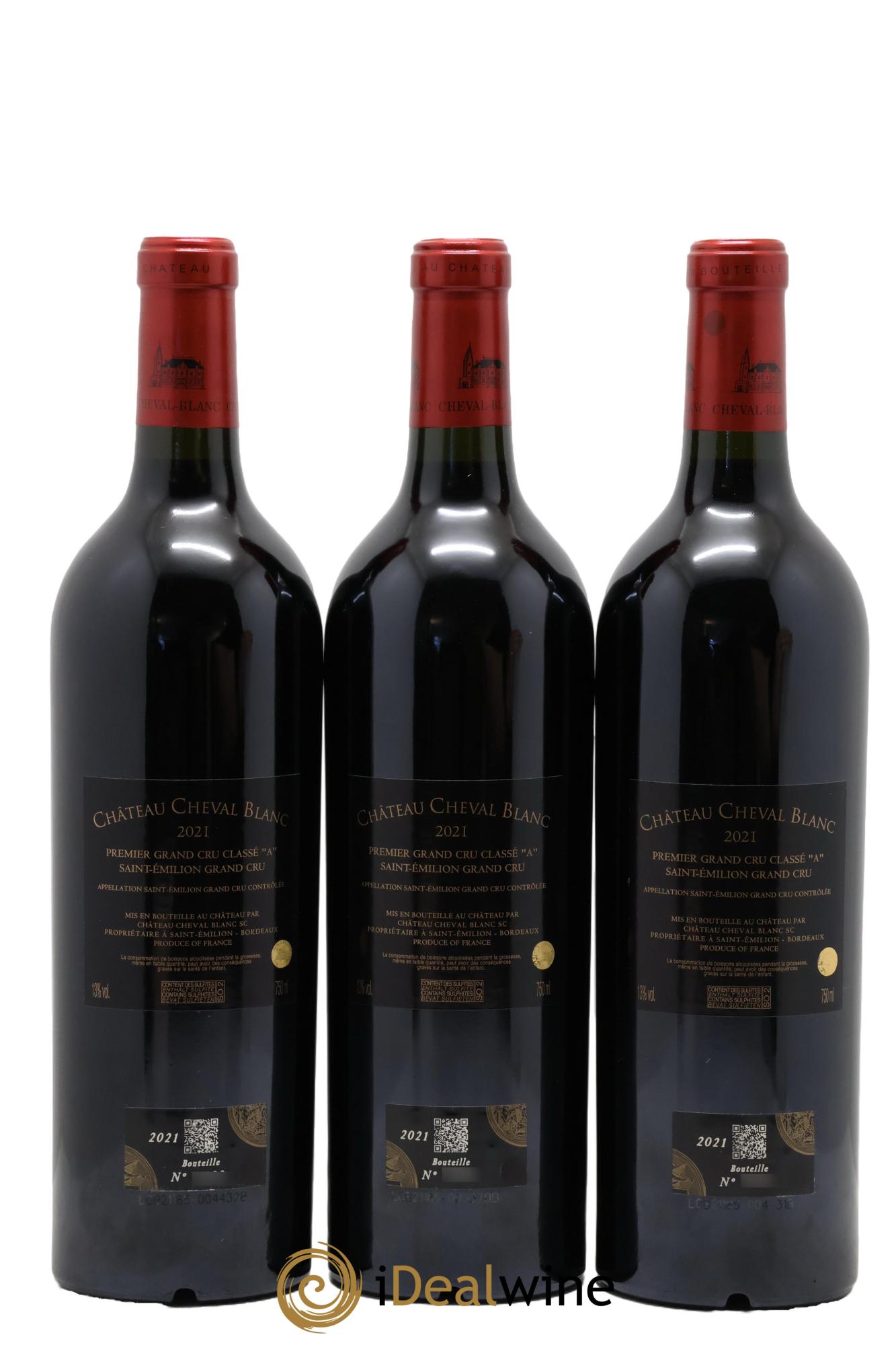 Château Cheval Blanc 1er Grand Cru Classé A 2021 - Lot de 3 bouteilles - 1