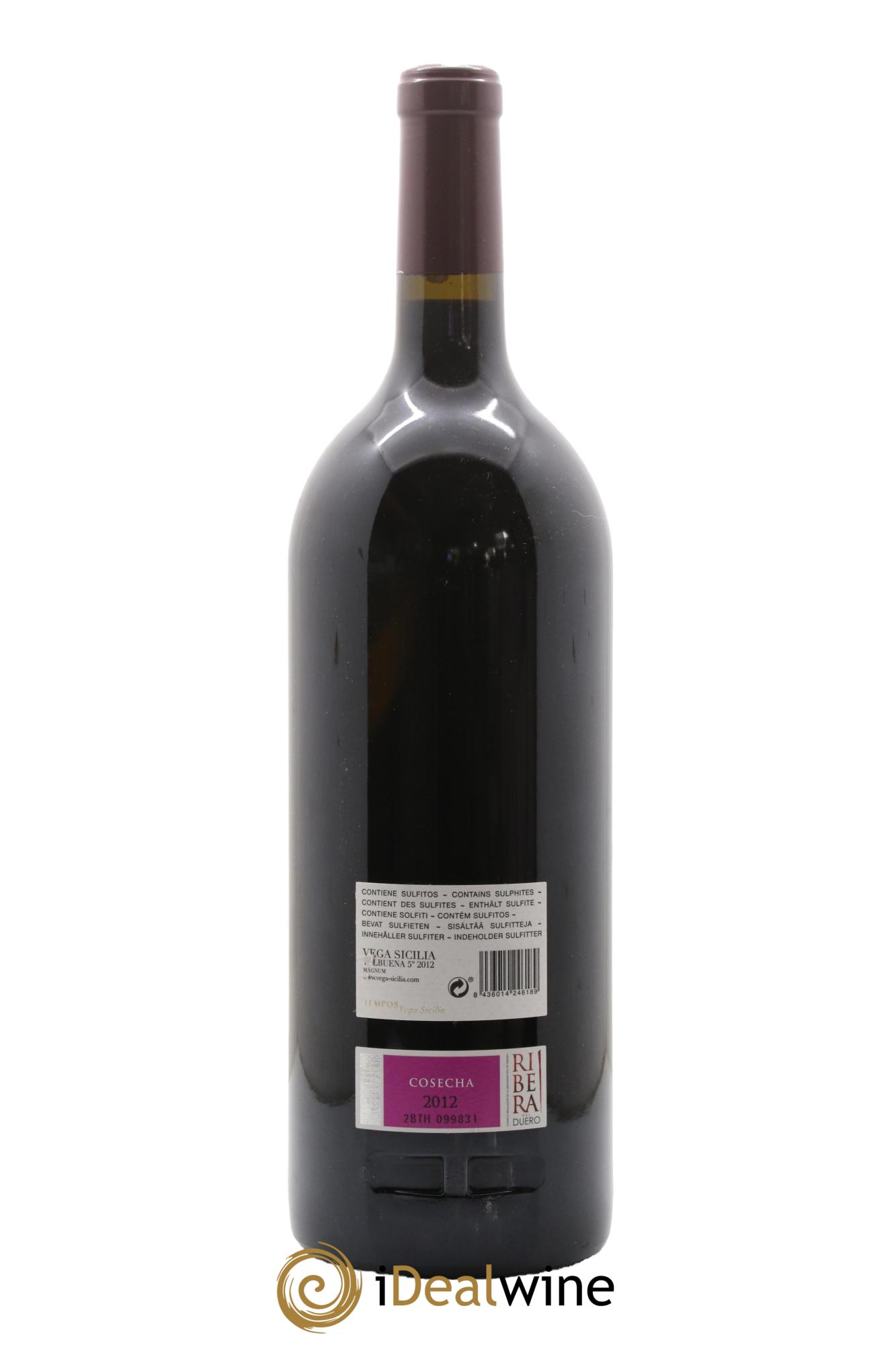 Ribera Del Duero DO Vega Sicilia Valbuena 5 ano Famille Alvarez 2012 - Lot de 1 magnum - 1