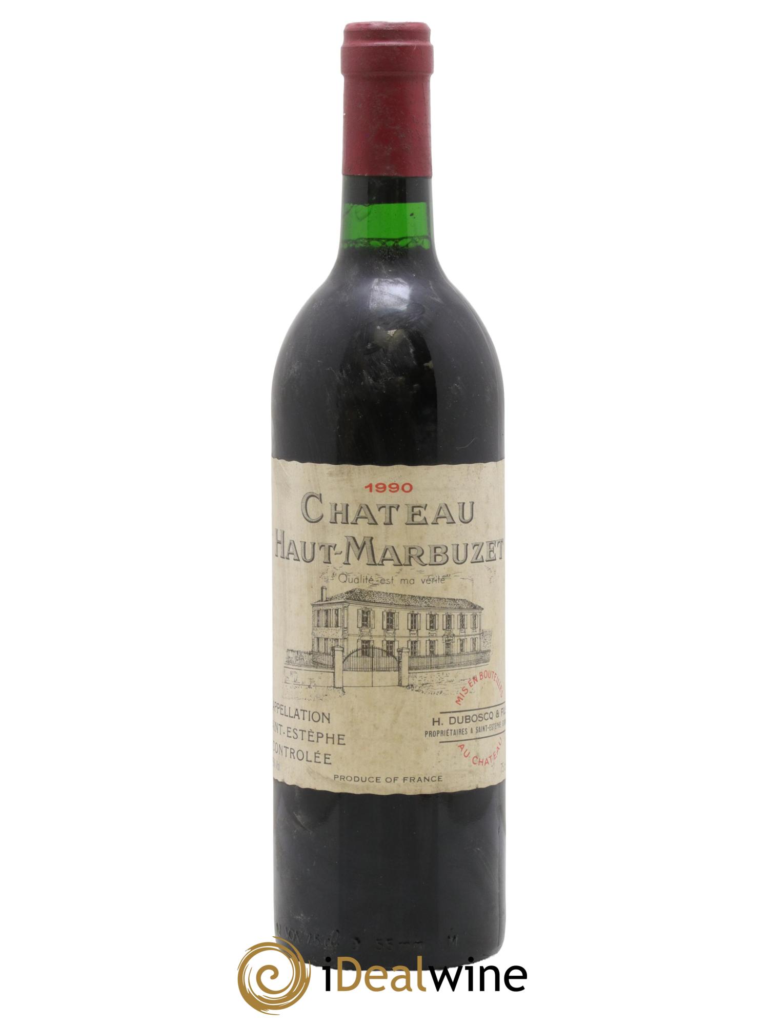 Château Haut Marbuzet 1990 - Lot de 1 bouteille - 0