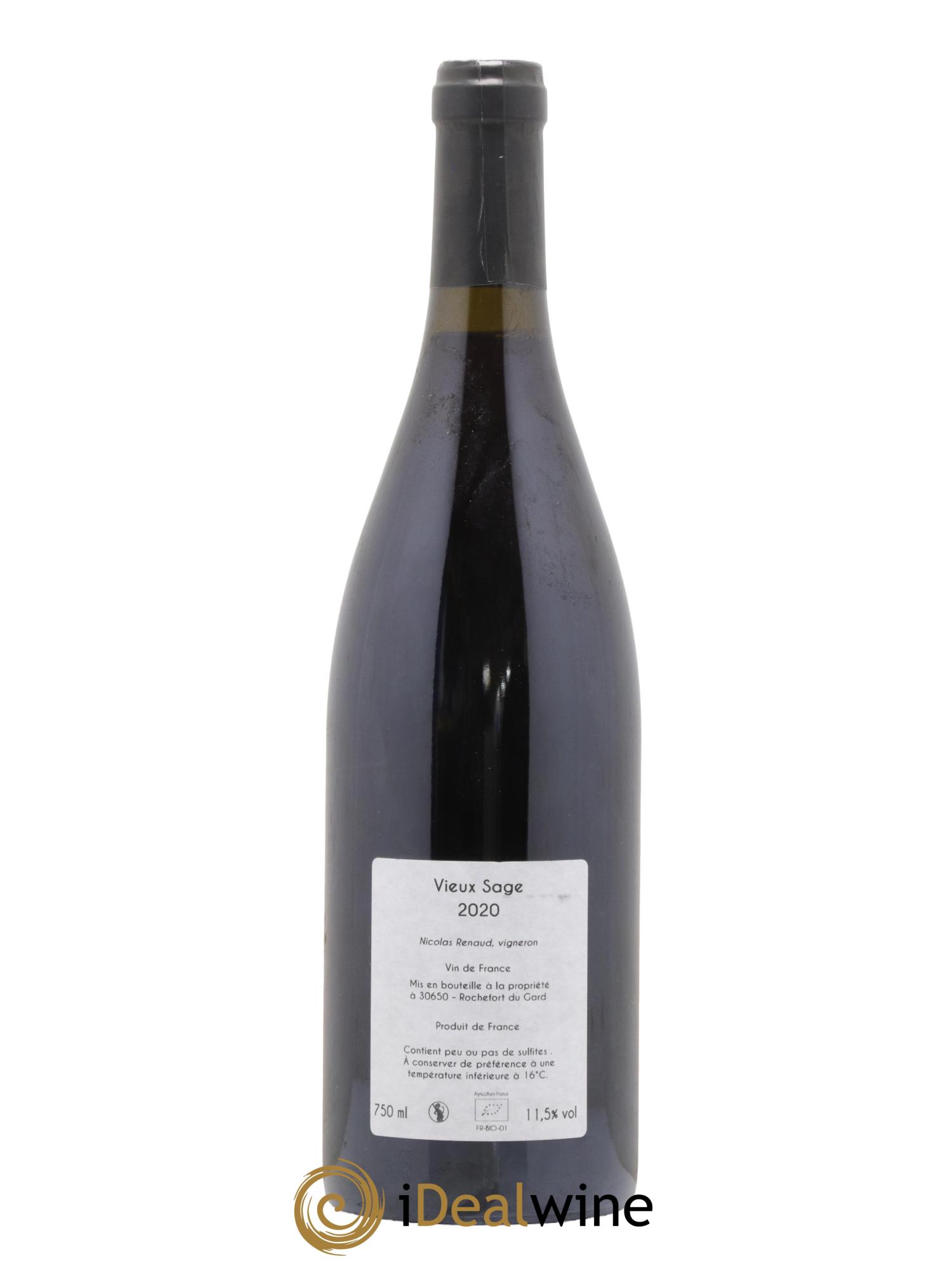 Vin de France Vieux Sage Clos des Grillons 2020 - Lot de 1 bouteille - 1